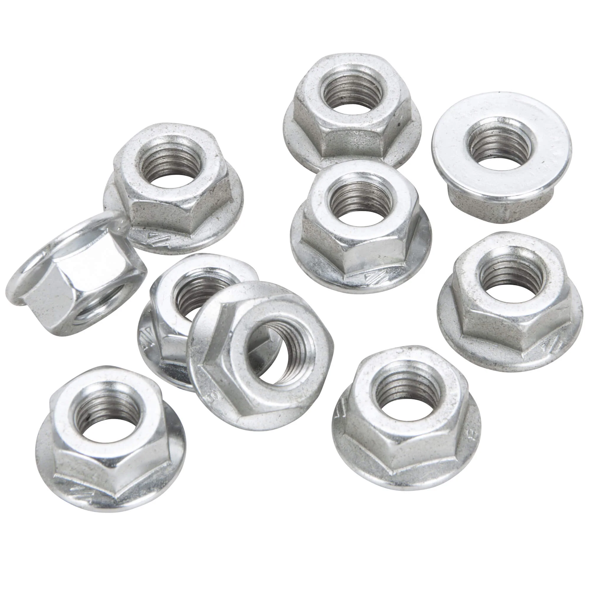 #MFN-0002 8mm Flanged Nut - 10 pack - Chrome Plated