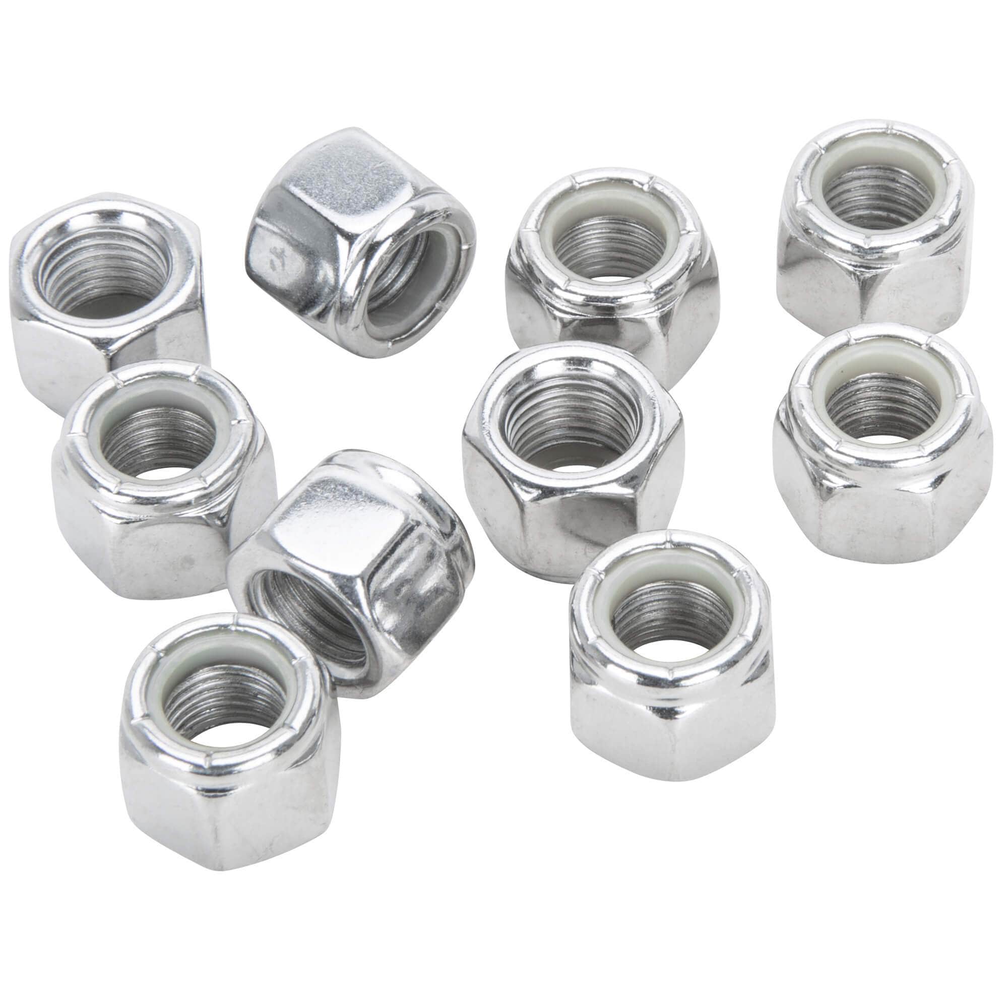 #NL-503 3/8-24 Chrome Plated Nylon Insert Nylock Locknut - 10 Pack