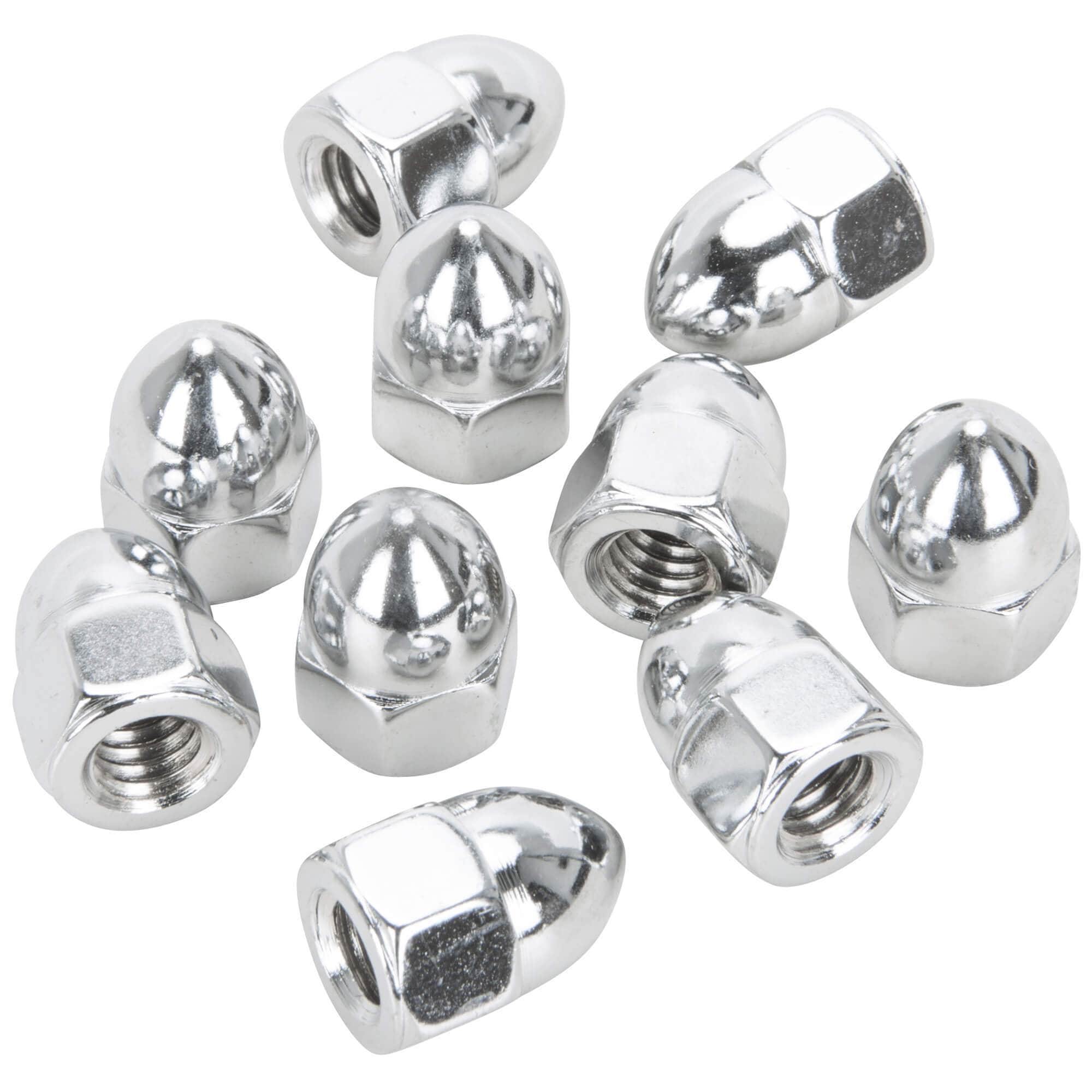 #PAN-160 5/16-18 Chrome Plated Harley-Davidson Thread Acorn Nut - 10 Pack
