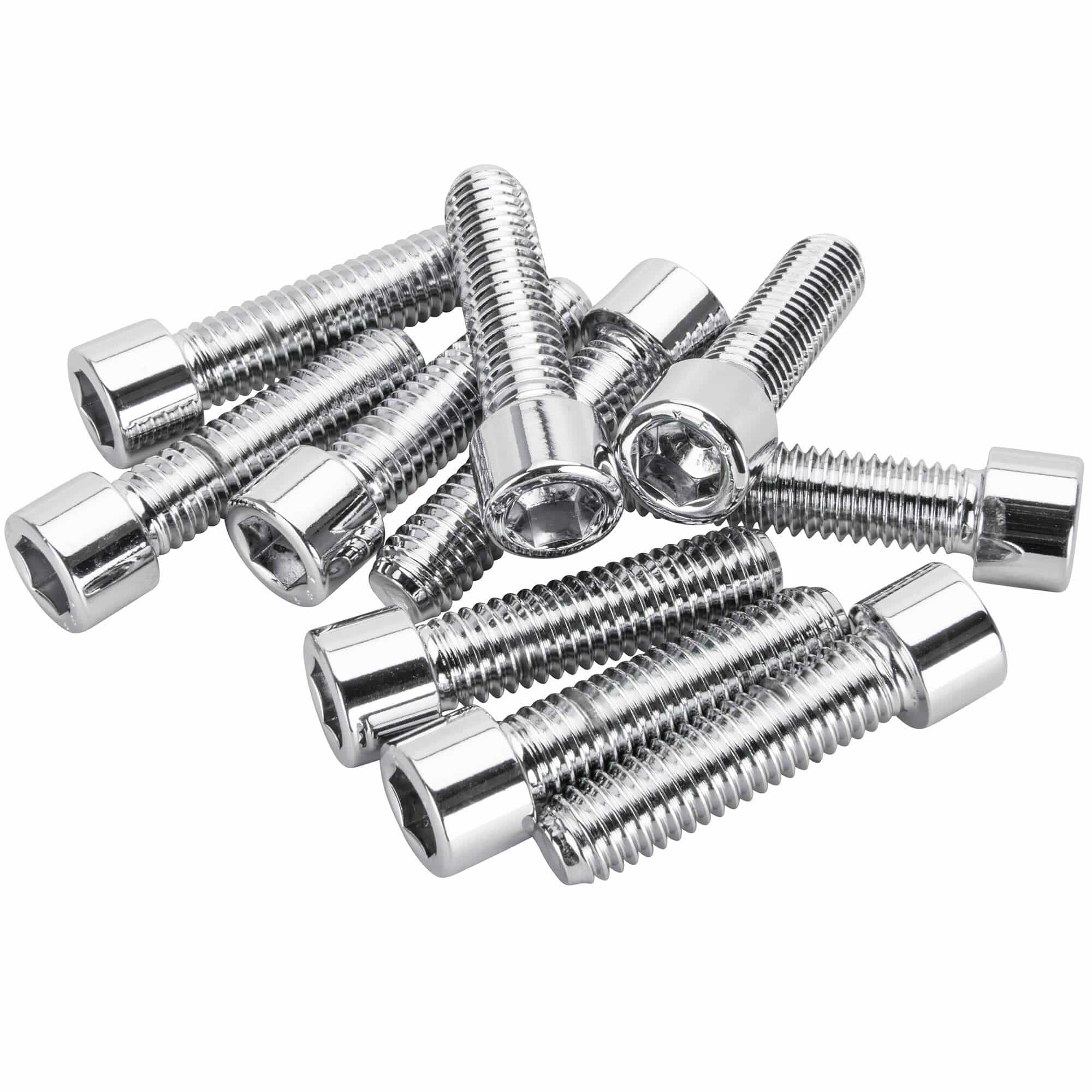 #PSHC-2016 7/16-14 x 1-3/4 length Polished Chrome Socket Head Allen Bolt - 10 Pack