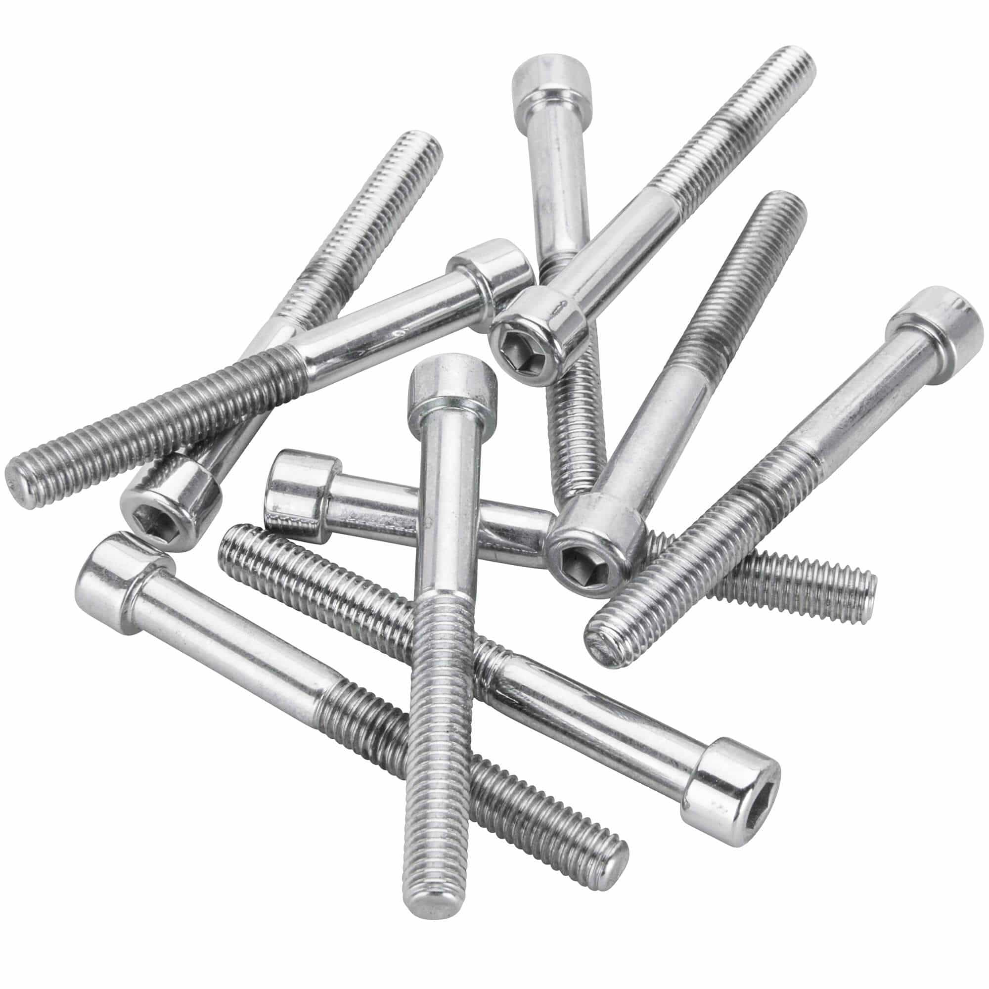 #PSHC-207 1/4-24 x 2-1/4 length Polished Chrome Socket Head Allen Bolt - 10 Pack
