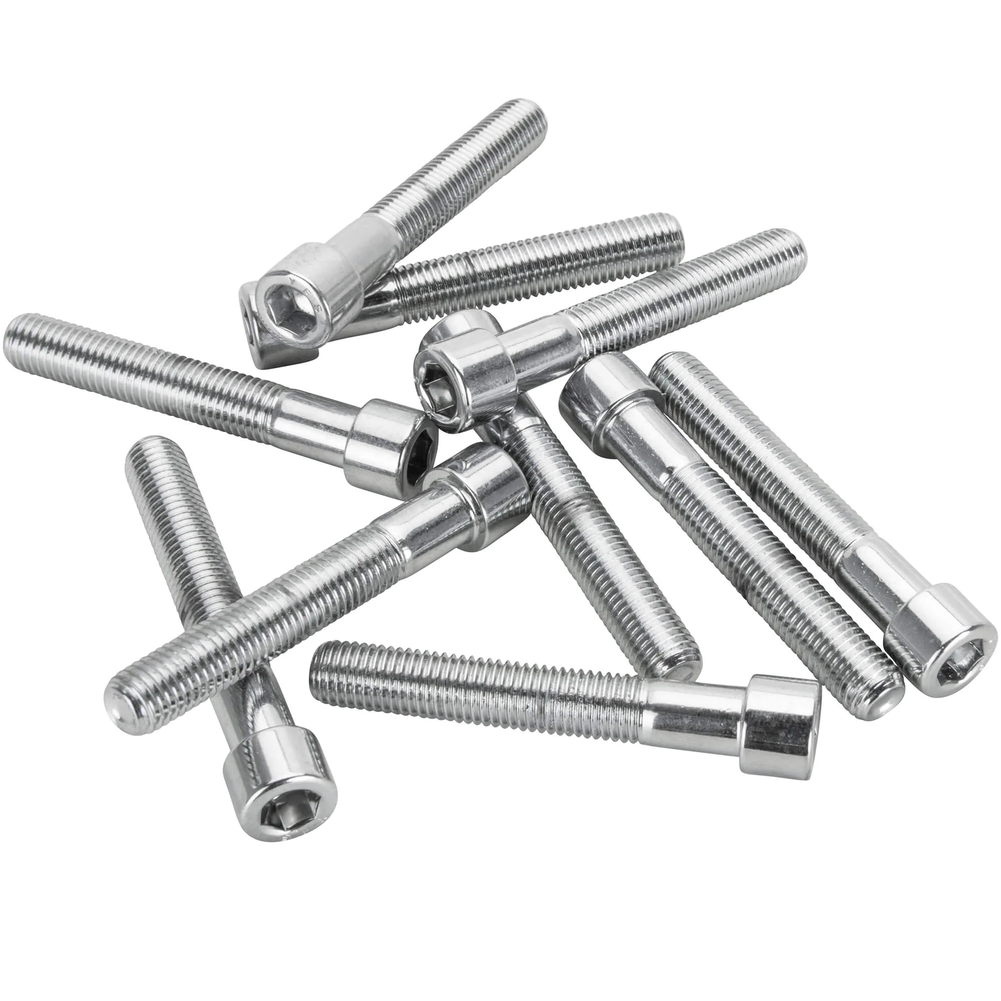 #PSHC-225 5/16-24 x 2 length Polished Allen Bolt - 10 pack - Chrome Plated
