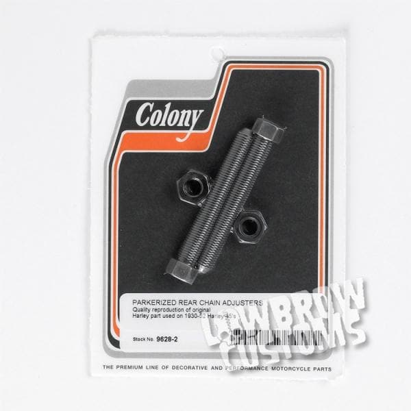 #9628-2 Rear Chain Adjusters - 1930-1952 Harley-Davidson Flathead 45's - Parkerized