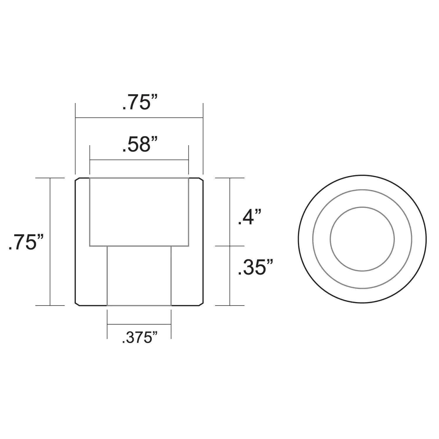 Counterbore Steel Bungs for 3/8 Allen Head Bolts - 4 pack - Image 4