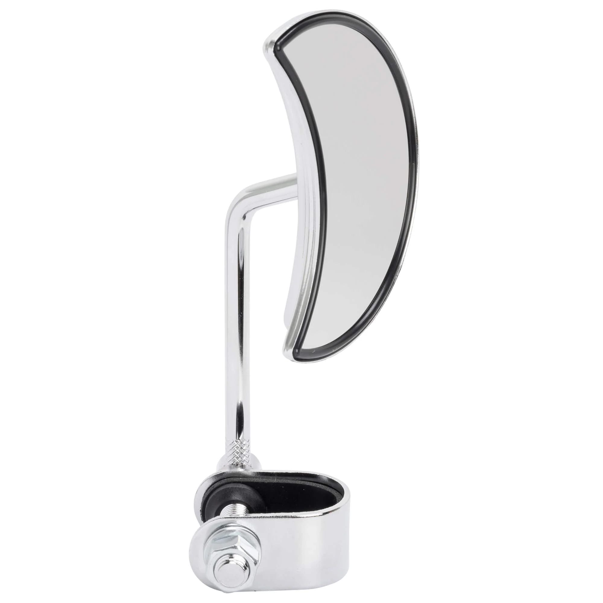 Crescent Moon Motorcycle Mirror - Clamp On - Chrome - Image 2