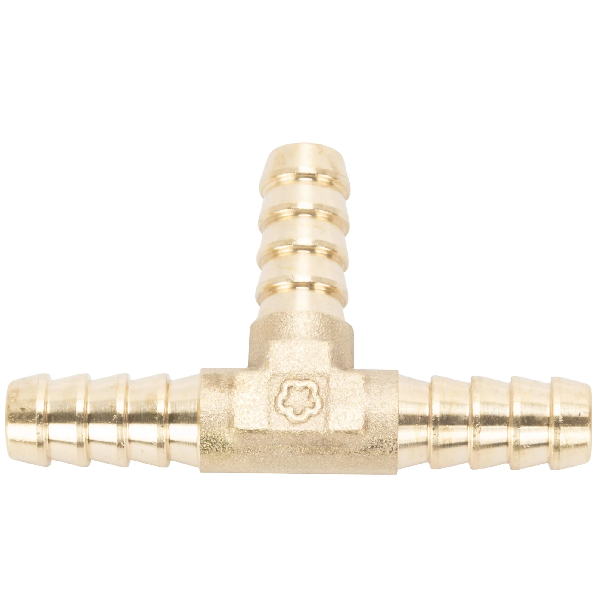 1/4 inch Hose Barb Tee - Brass - Image 4