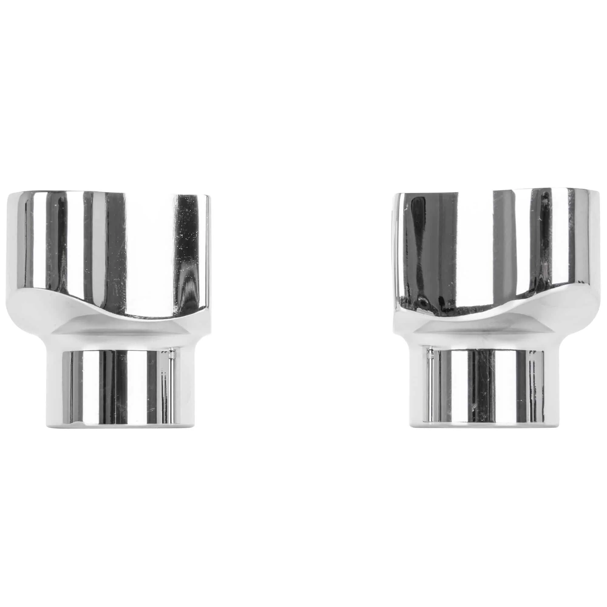1.7 inch Rise Forged Aluminum Handlebar Risers for Harley-Davidson - Chrome - Image 3