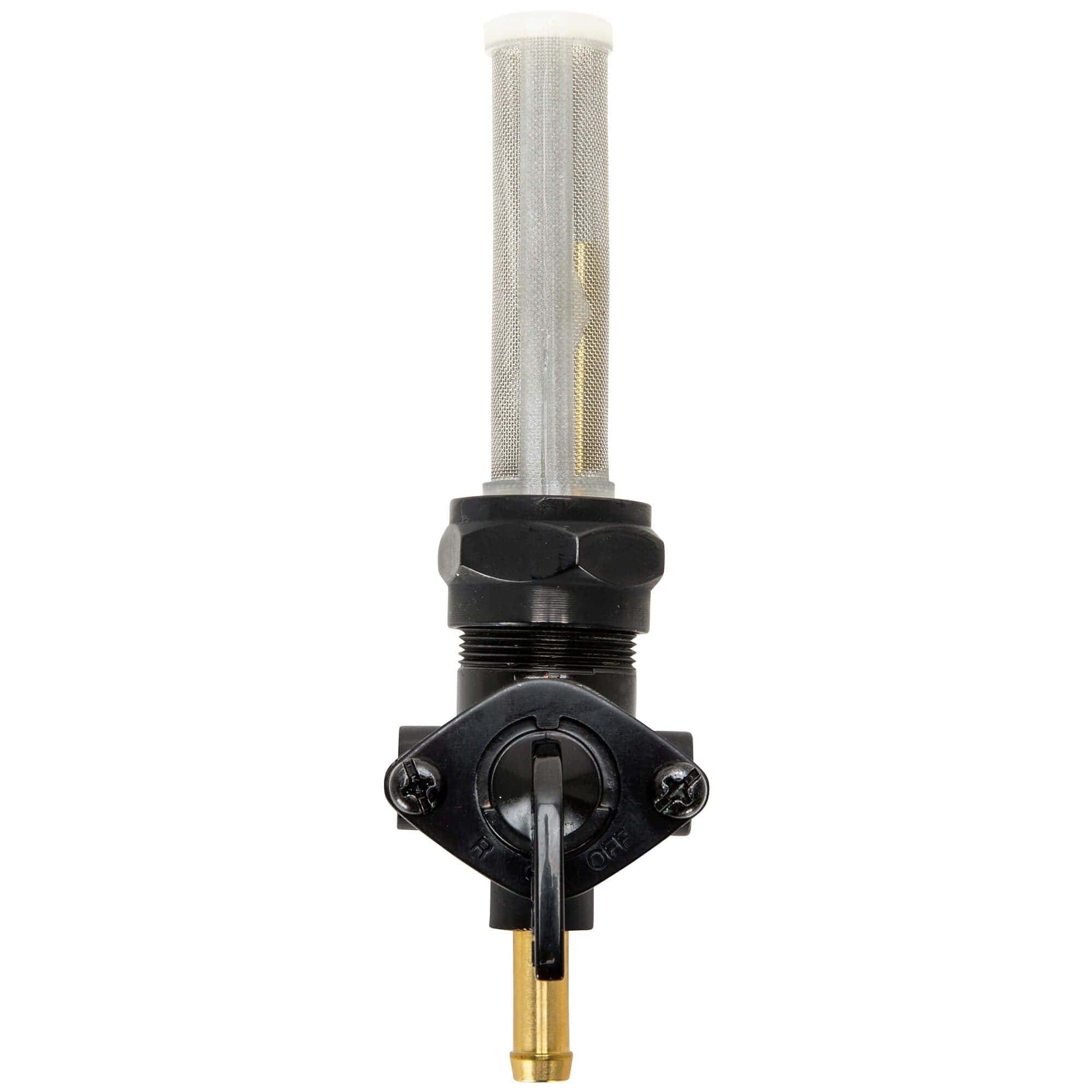 22mm Petcock Harley-Davidson Style - Black - Straight Outlet
