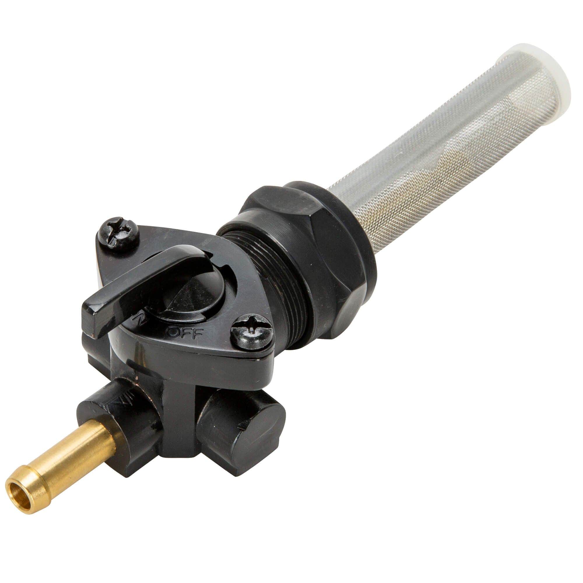 22mm Petcock Harley-Davidson Style - Black - Straight Outlet - Image 2