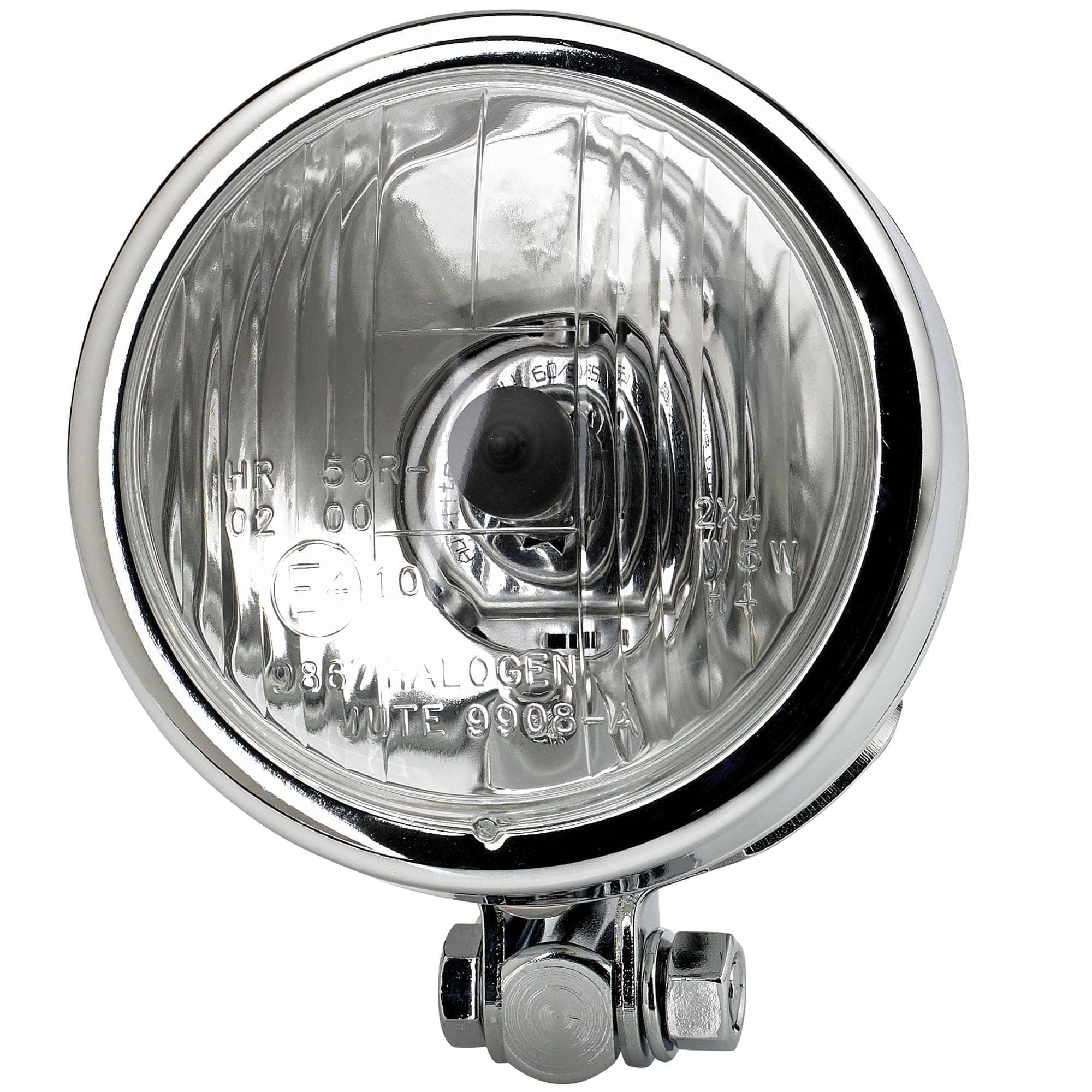 3-1/2 inch diameter Chrome Bottom Mount Headlight - Image 3