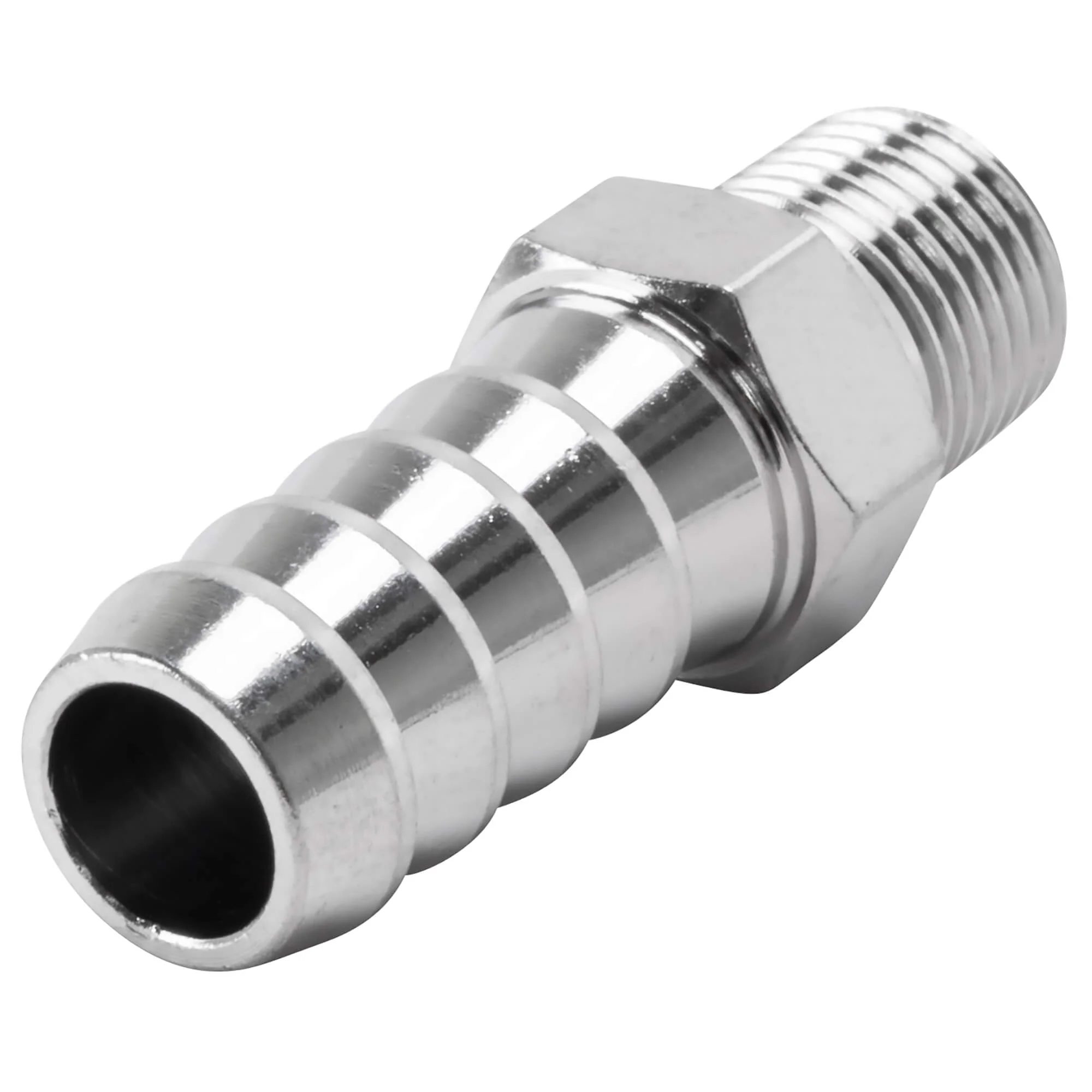3/8 inch Hose Barb x 1/8 inch NPT - Chrome - Image 3