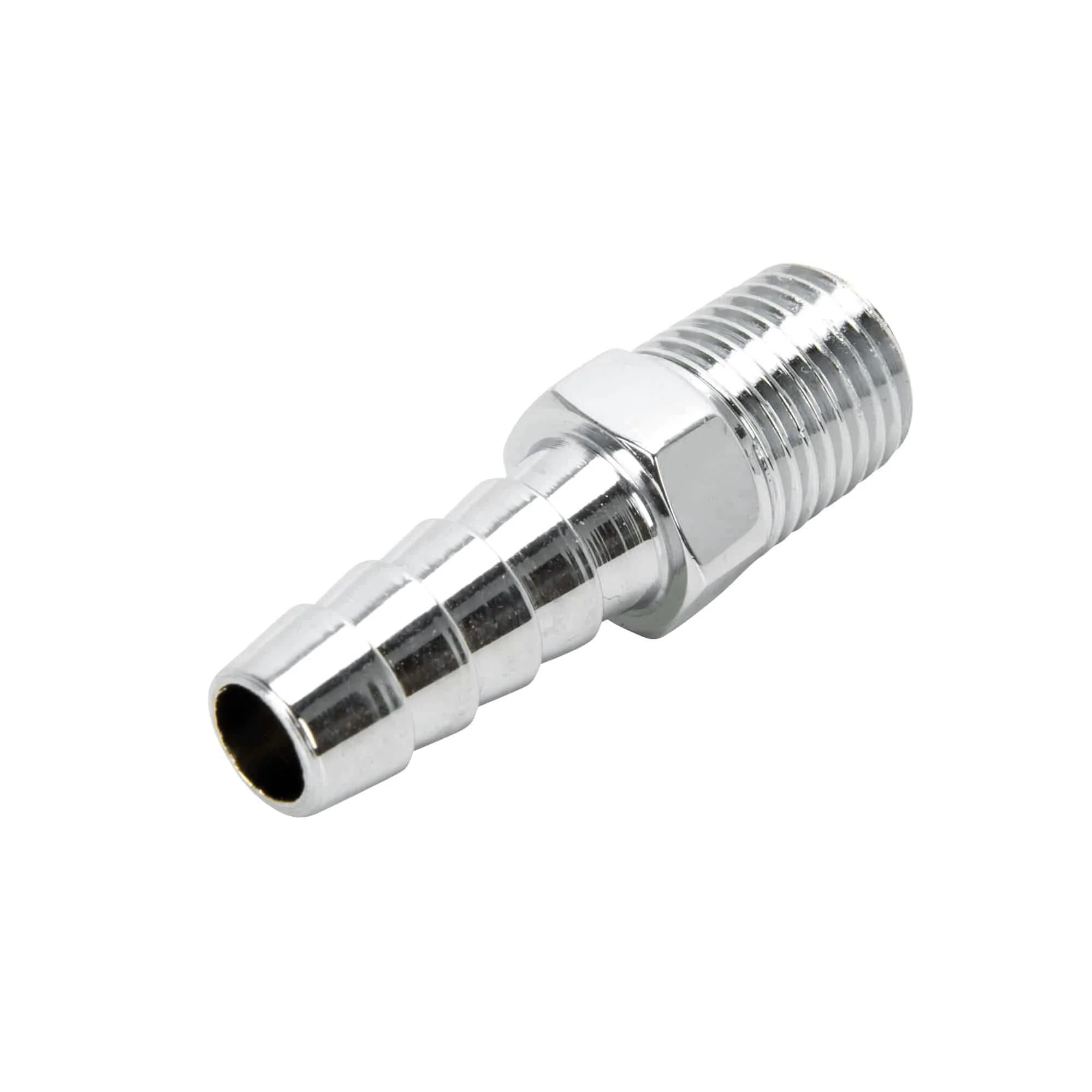 3/8 inch Hose Barb x 1/4 inch NPT - Chrome - Image 4