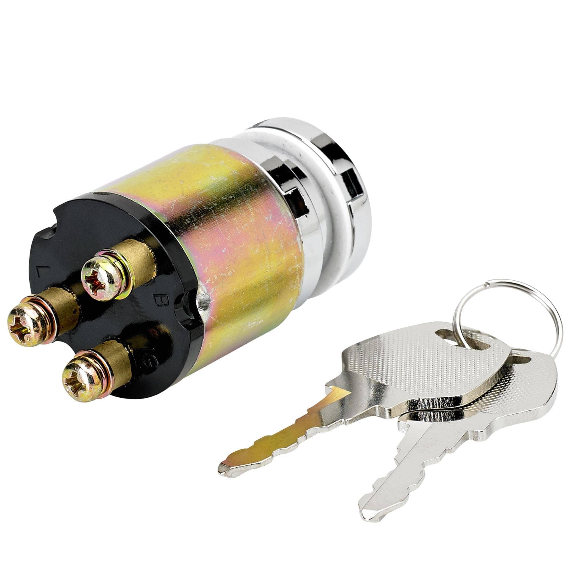 3 position Ignition Key Switch Replaces Harley-Davidson OEM #71425-77 - Chrome Bezel - Image 3