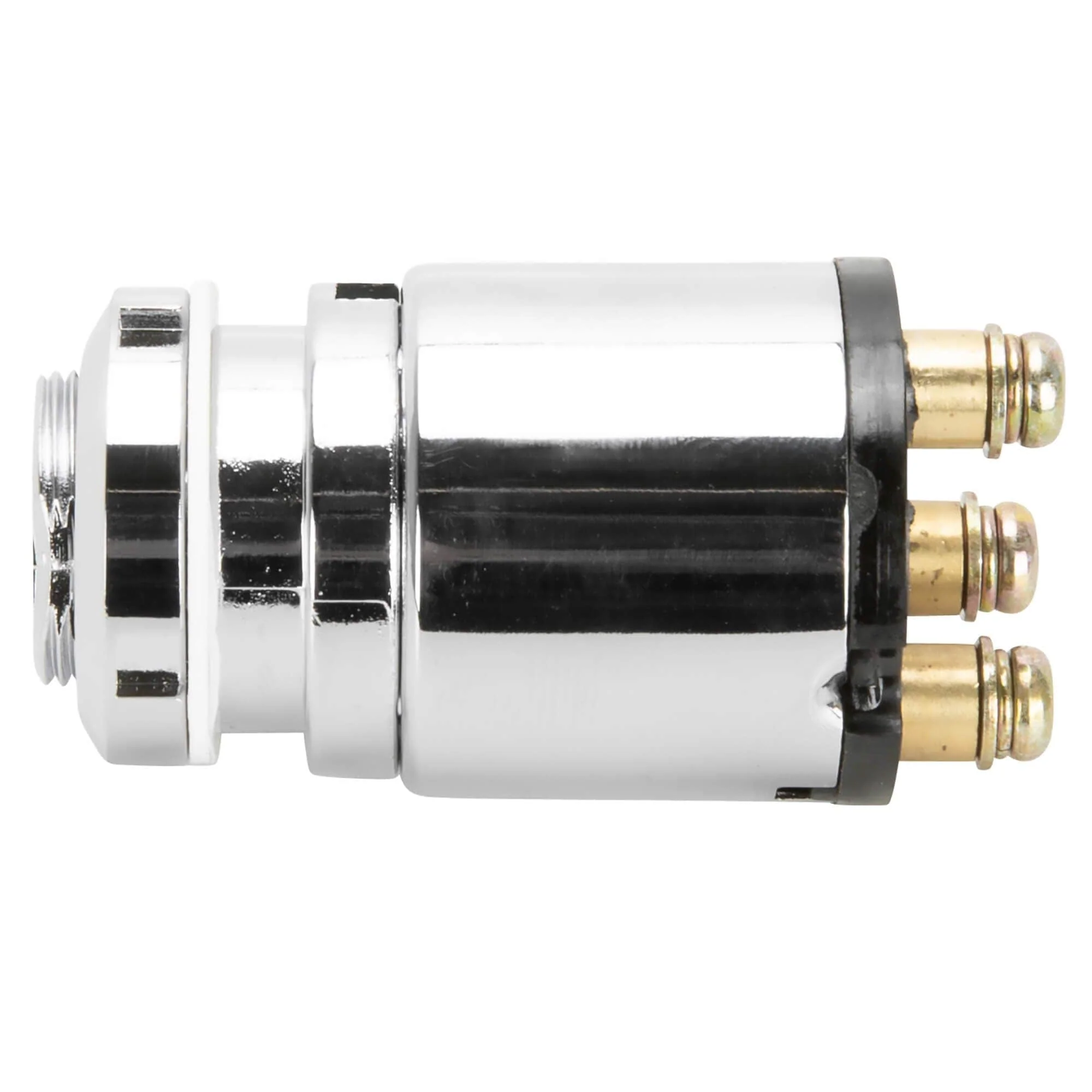 3 position Ignition Key Switch Replaces Harley-Davidson OEM #71425-77 - Chrome Body / Chrome Bezel - Image 3