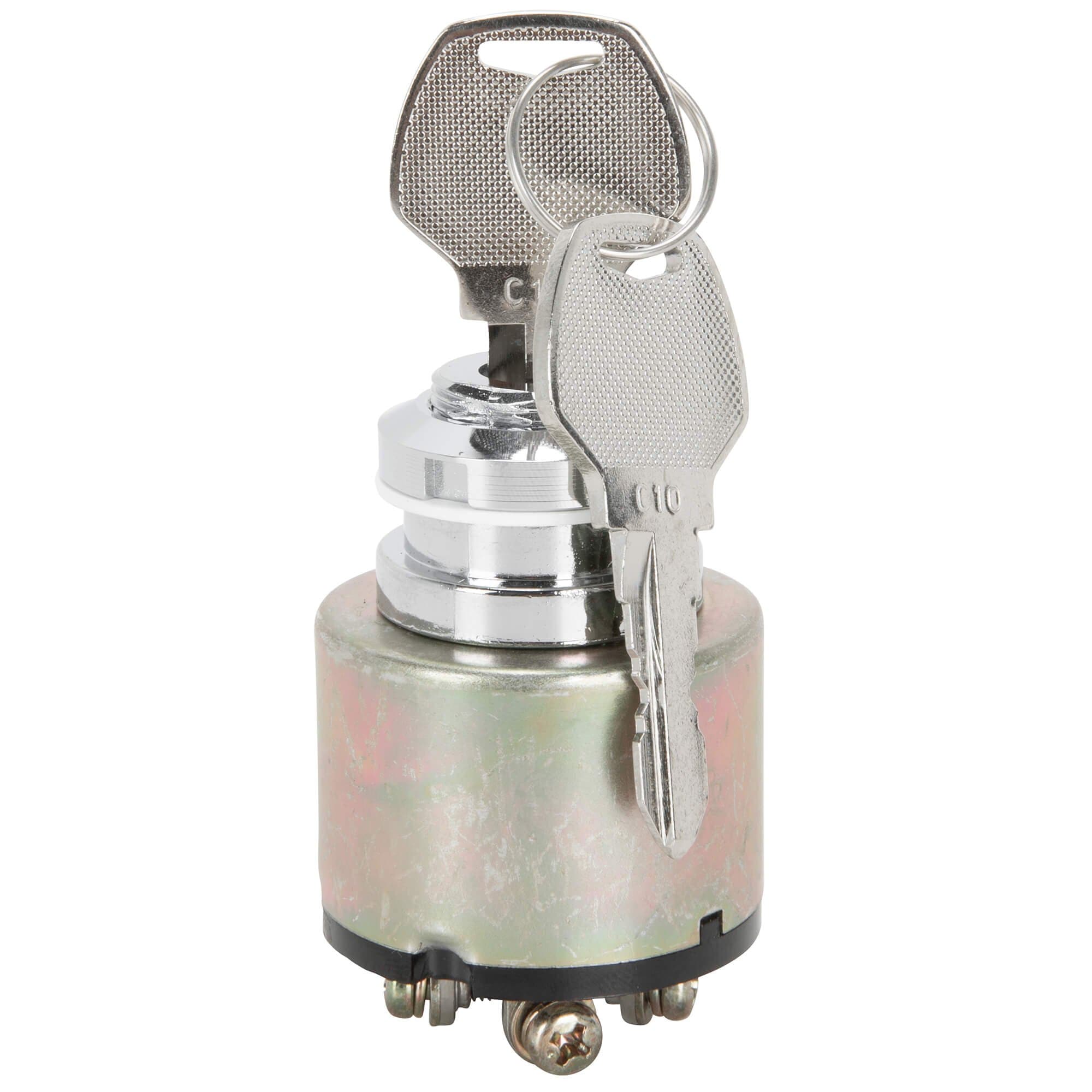 3 position Universal Quick-Start Ignition Key Switch - Chrome Bezel - Image 2