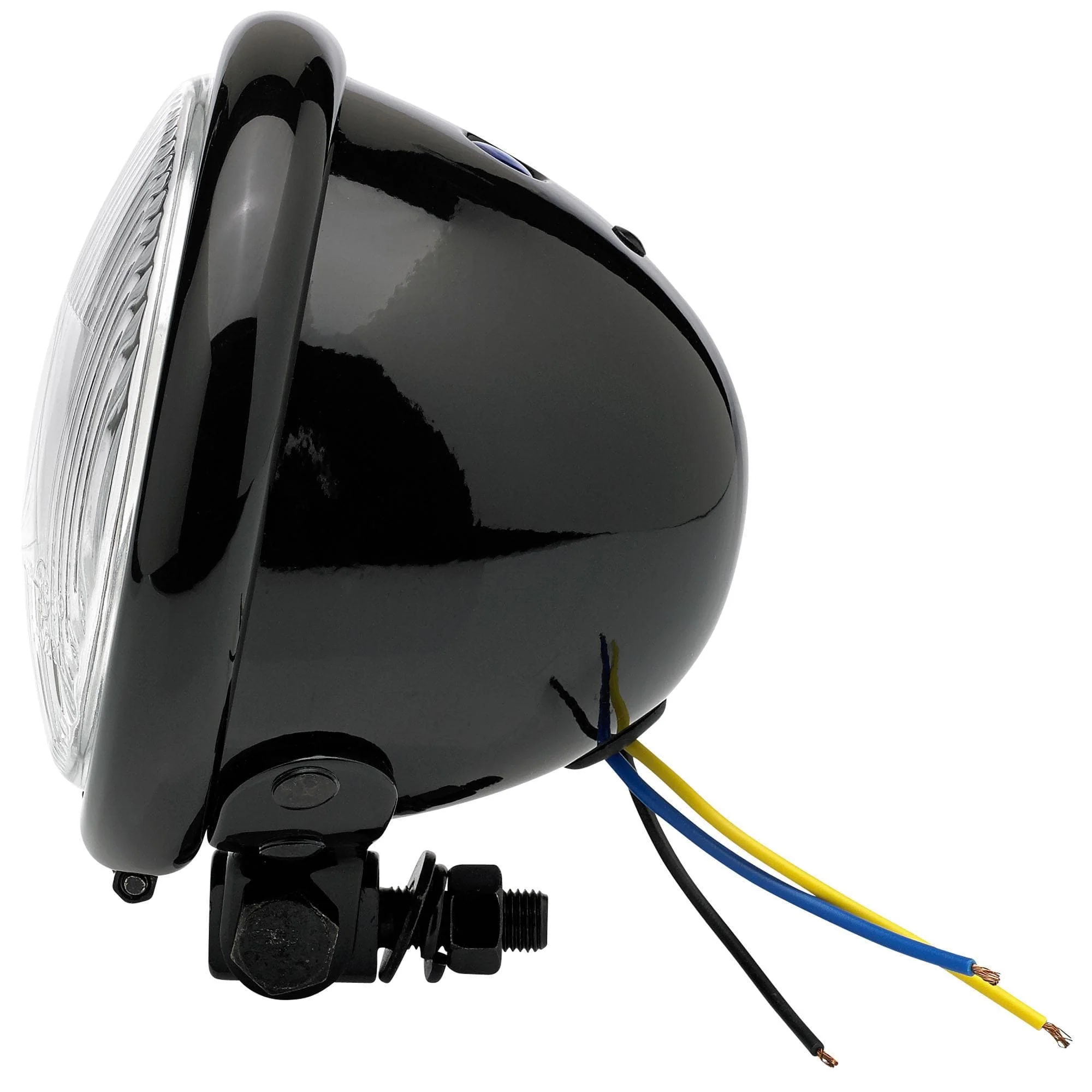 4-1/2 inch diameter Black Early Model Headlight