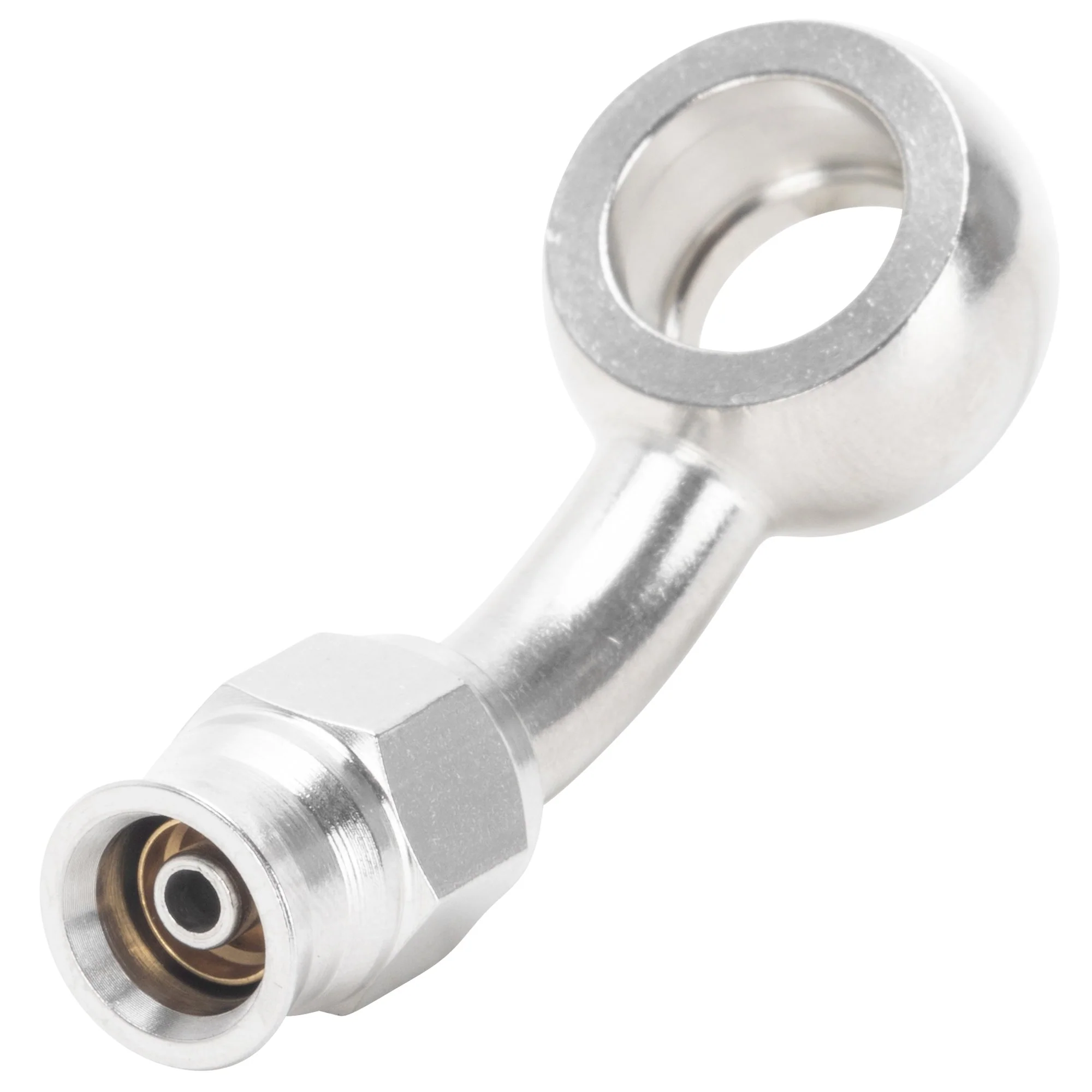 45 degree 7/16 inch/14mm Compression Banjo Fitting - Stainless - Image 4