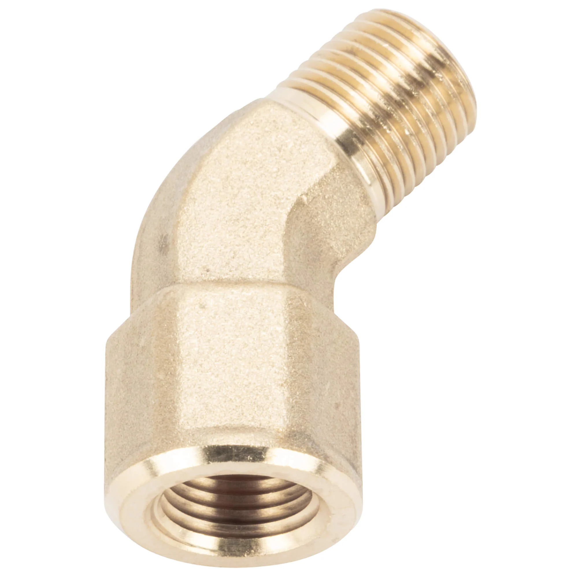 45 Degree Elbow 1/8 inch NPT Male To Female - Brass