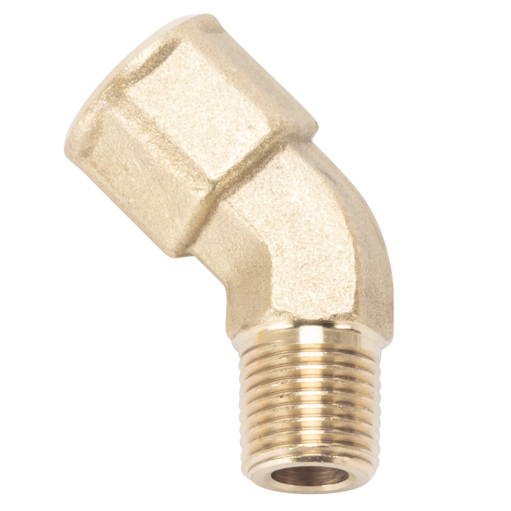 45 Degree Elbow 1/8 inch NPT Male To Female - Brass - Image 3