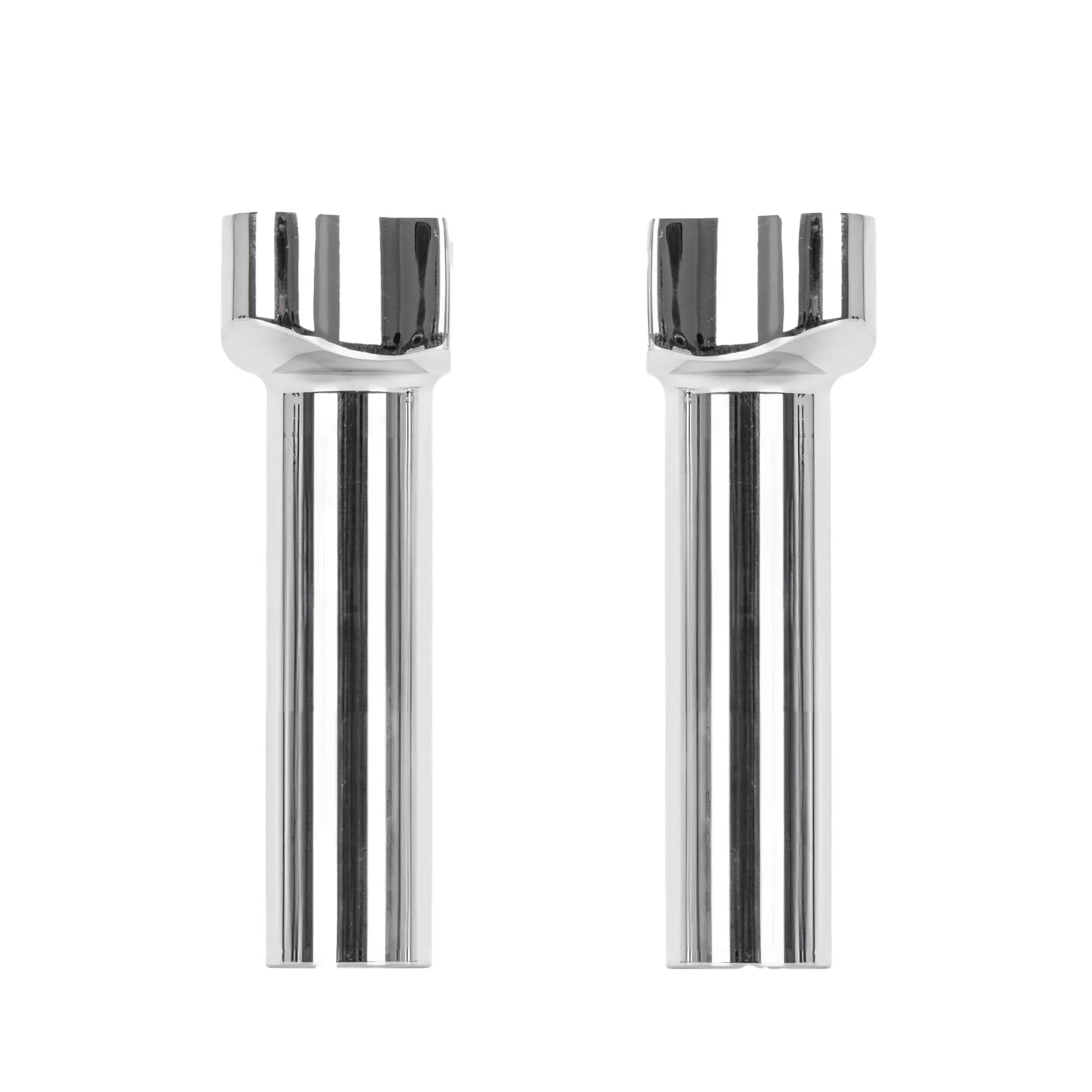 5-1/2 inch Forged Aluminum Handlebar Risers - Chrome - Image 2