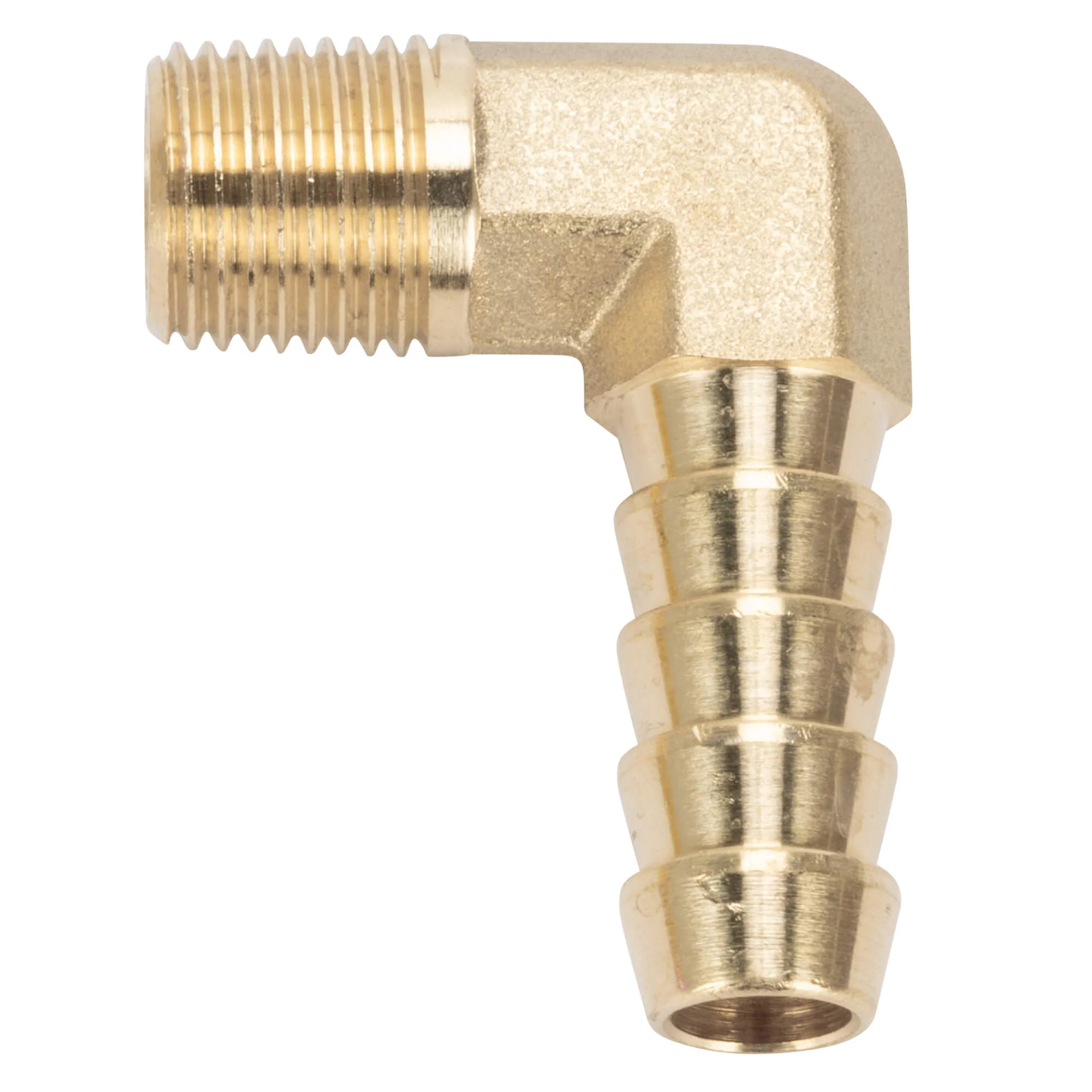 5/16 inch Hose Barb 90 Elbow x 1/8 inch NPT - Brass - Image 3