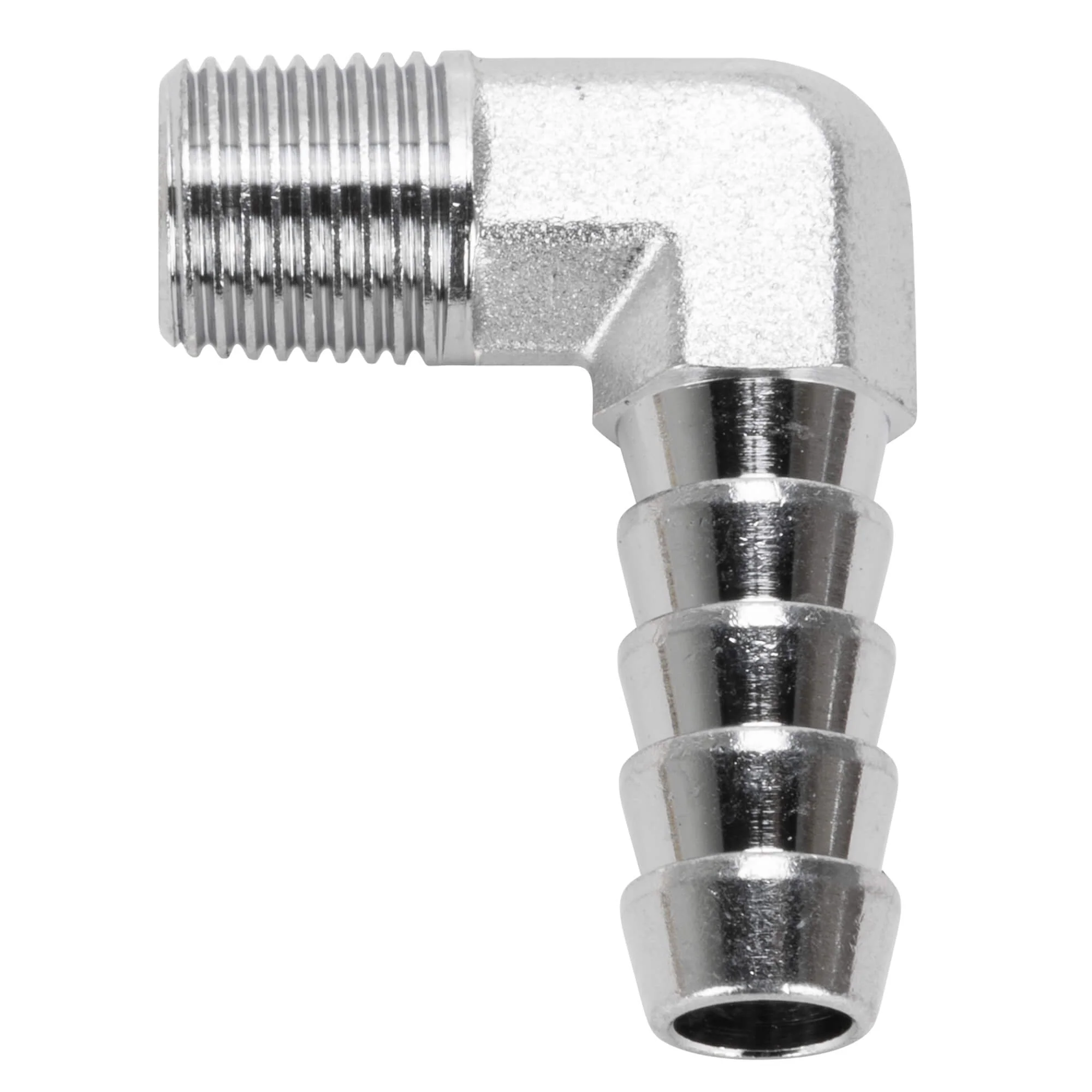 5/16 inch Hose Barb 90 Elbow x 1/8 inch NPT - Chrome - Image 3