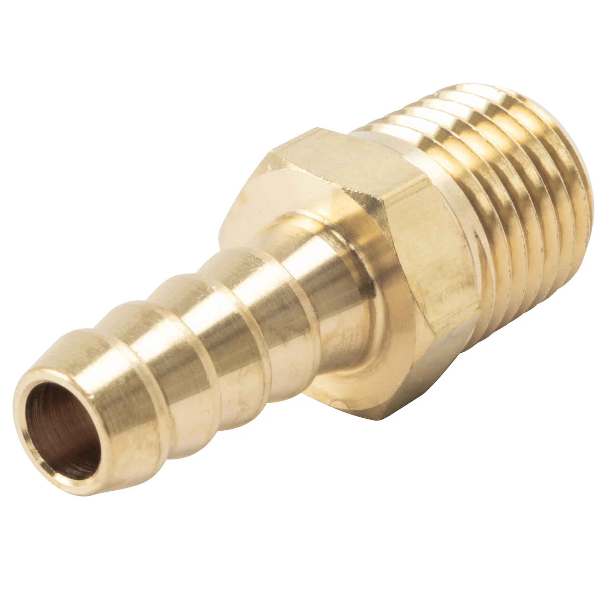 5/16 inch Hose Barb x 1/4 inch NPT - Brass - Image 3