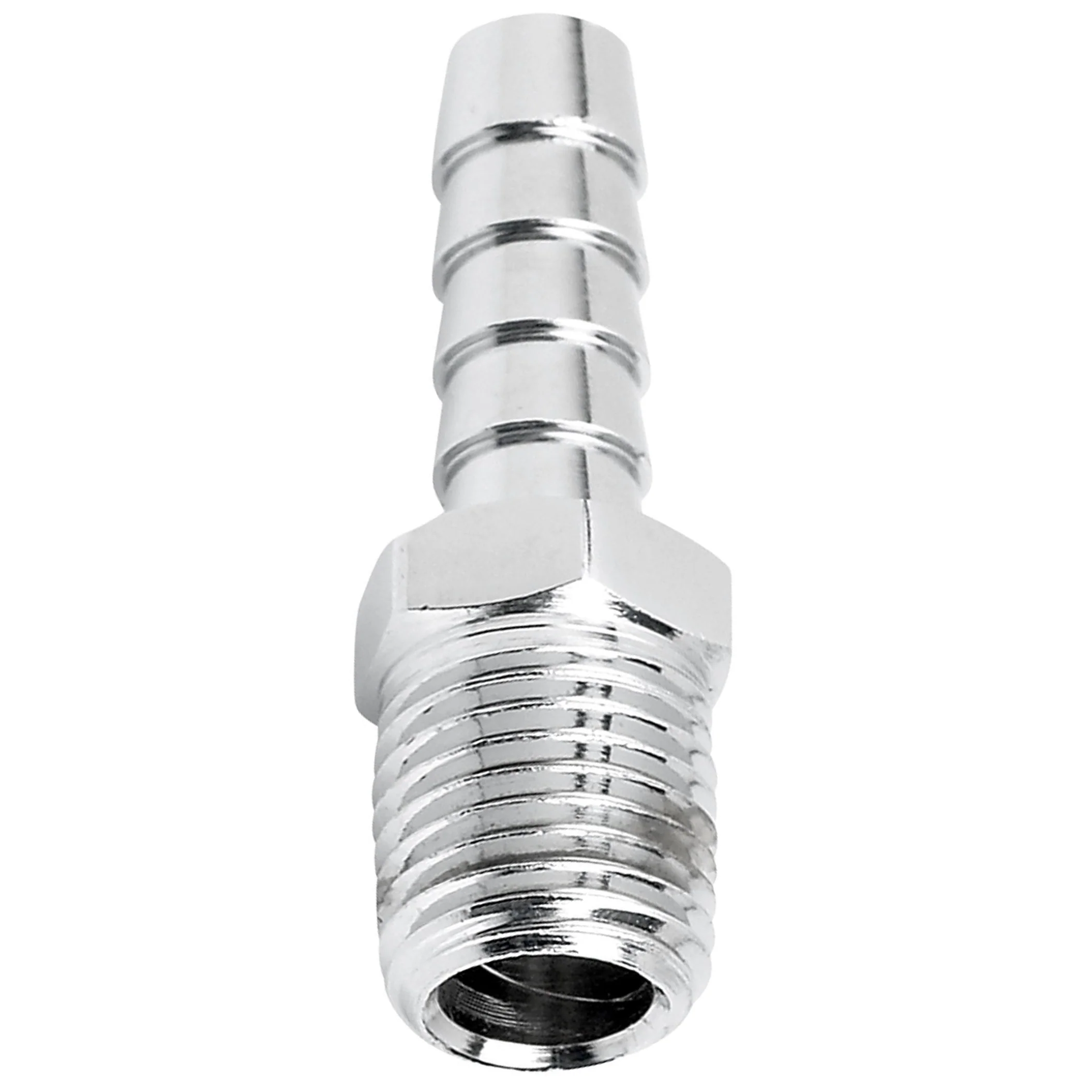 5/16 inch Hose Barb x 1/4 inch NPT - Chrome