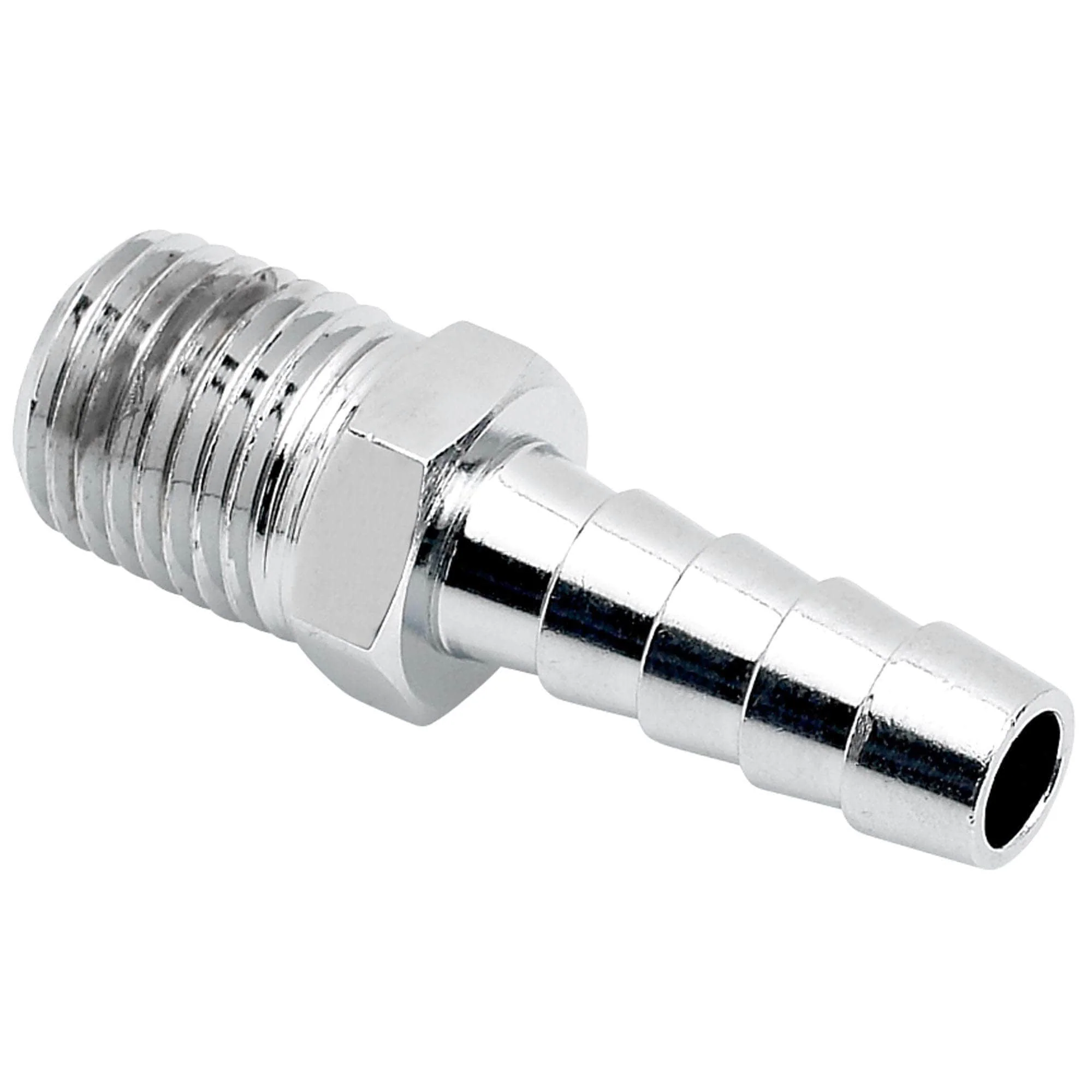 5/16 inch Hose Barb x 1/4 inch NPT - Chrome - Image 3