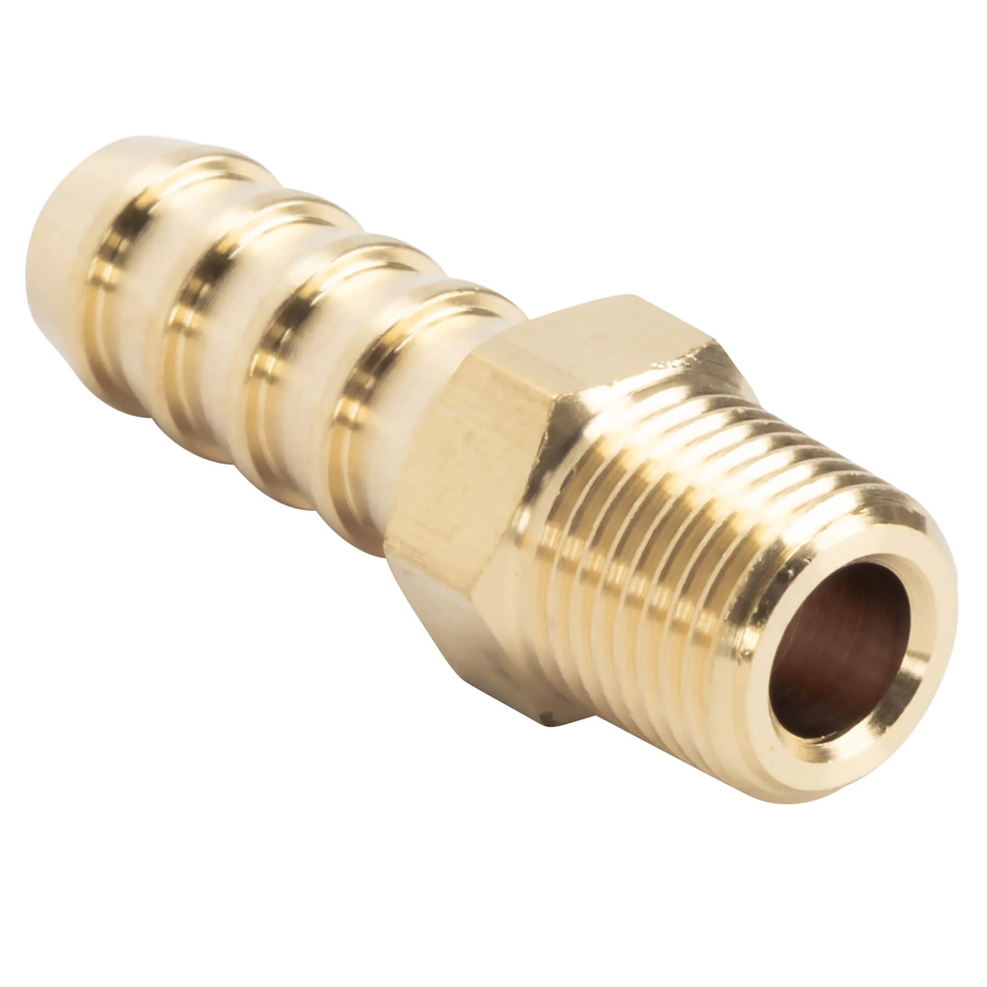 5/16 inch Hose Barb x 1/8 inch NPT - Brass - Image 2