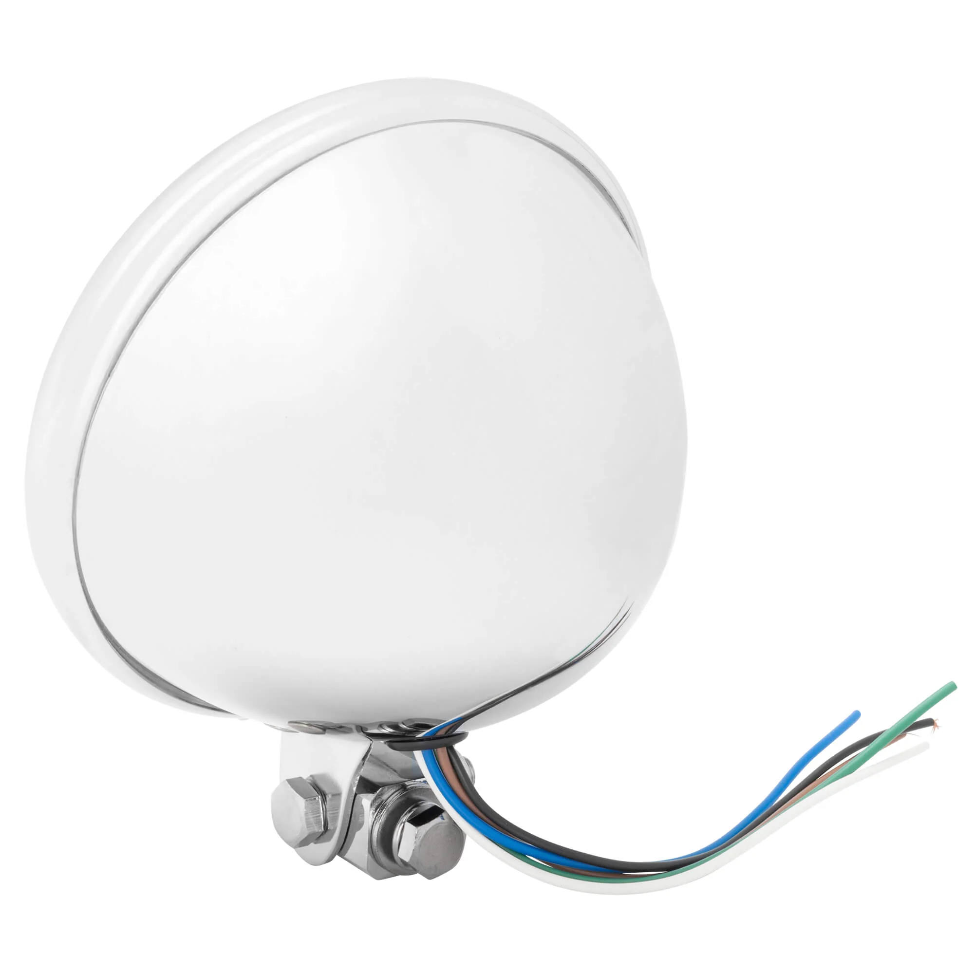 5-3/4 inch diameter Chrome Bottom Mount Halogen Headlight - Image 4