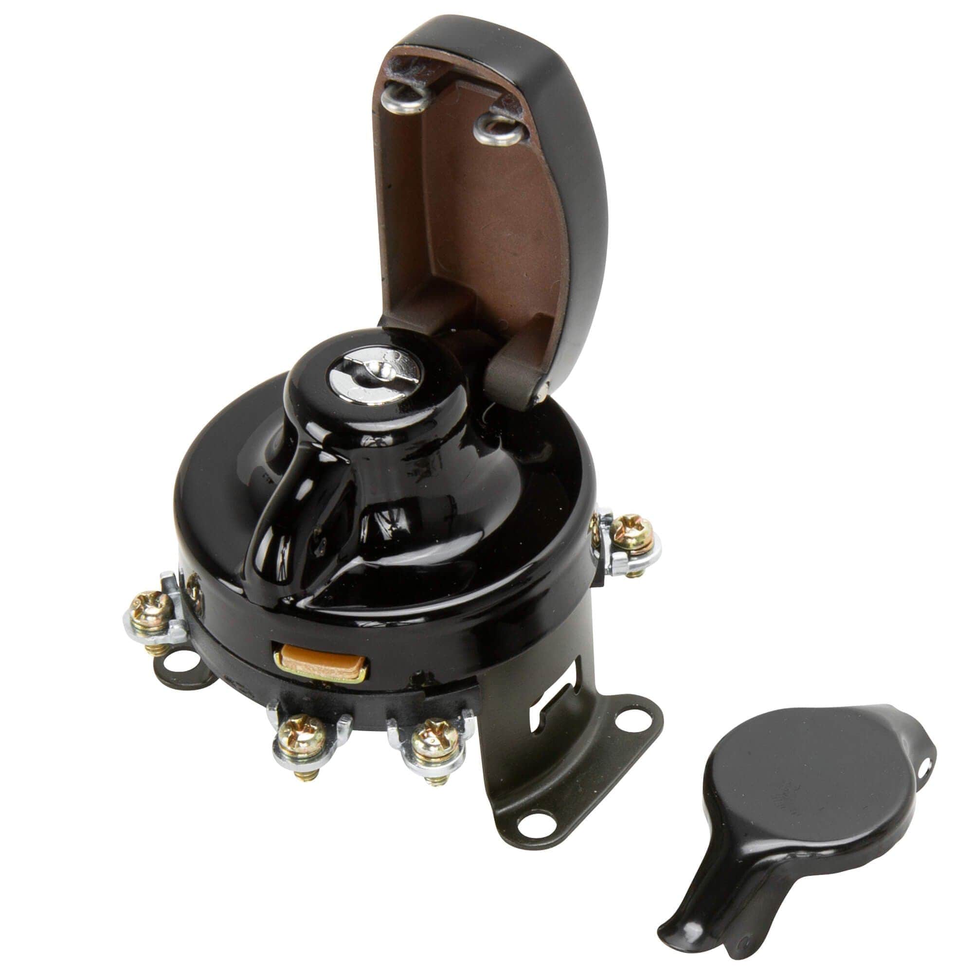 5 Post Ignition Key Switch Replaces Harley-Davidson OEM #71500-36T - Black Bezel