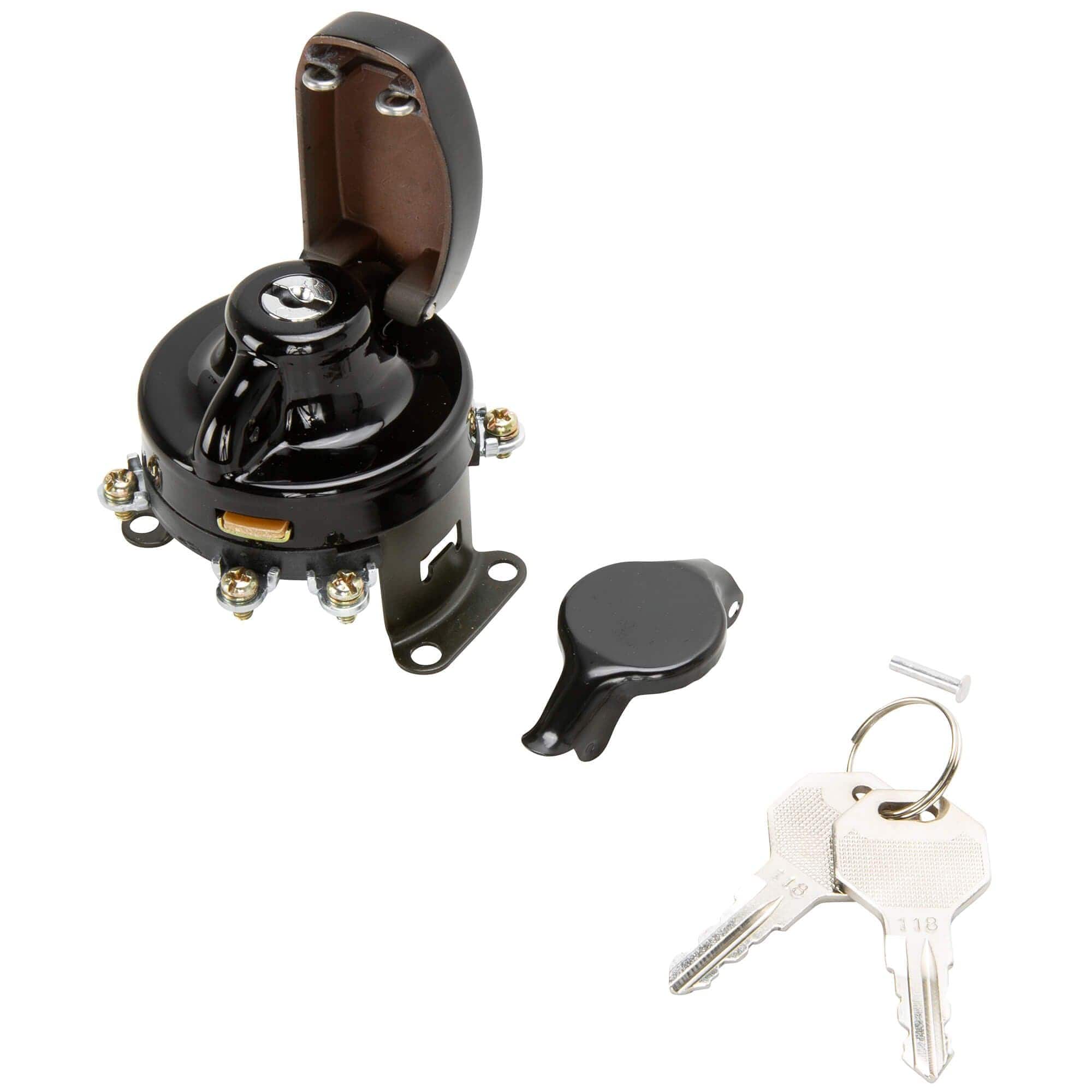 5 Post Ignition Key Switch Replaces Harley-Davidson OEM #71500-36T - Black Bezel - Image 5