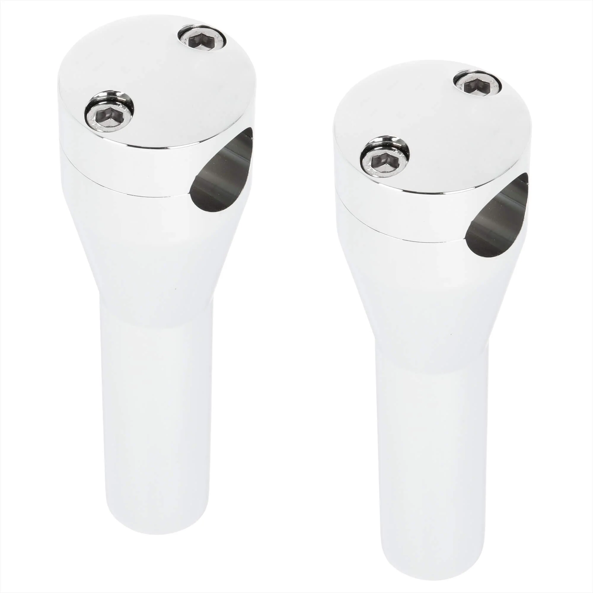 6 inch Chrome Tapered Handlebar Riser Set - Image 2