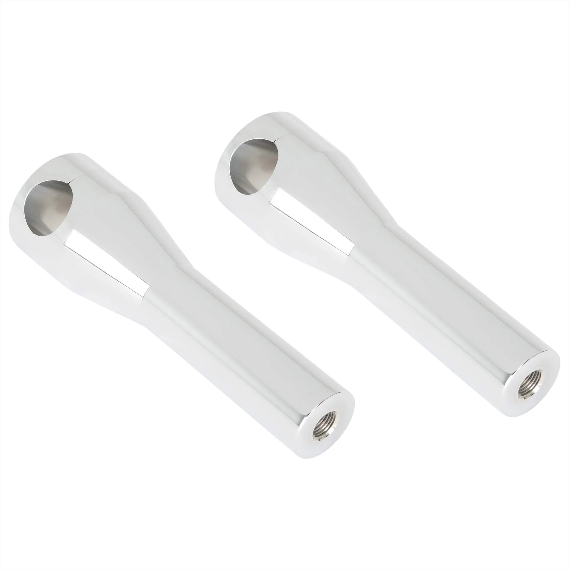 6 inch Chrome Tapered Handlebar Riser Set - Image 3