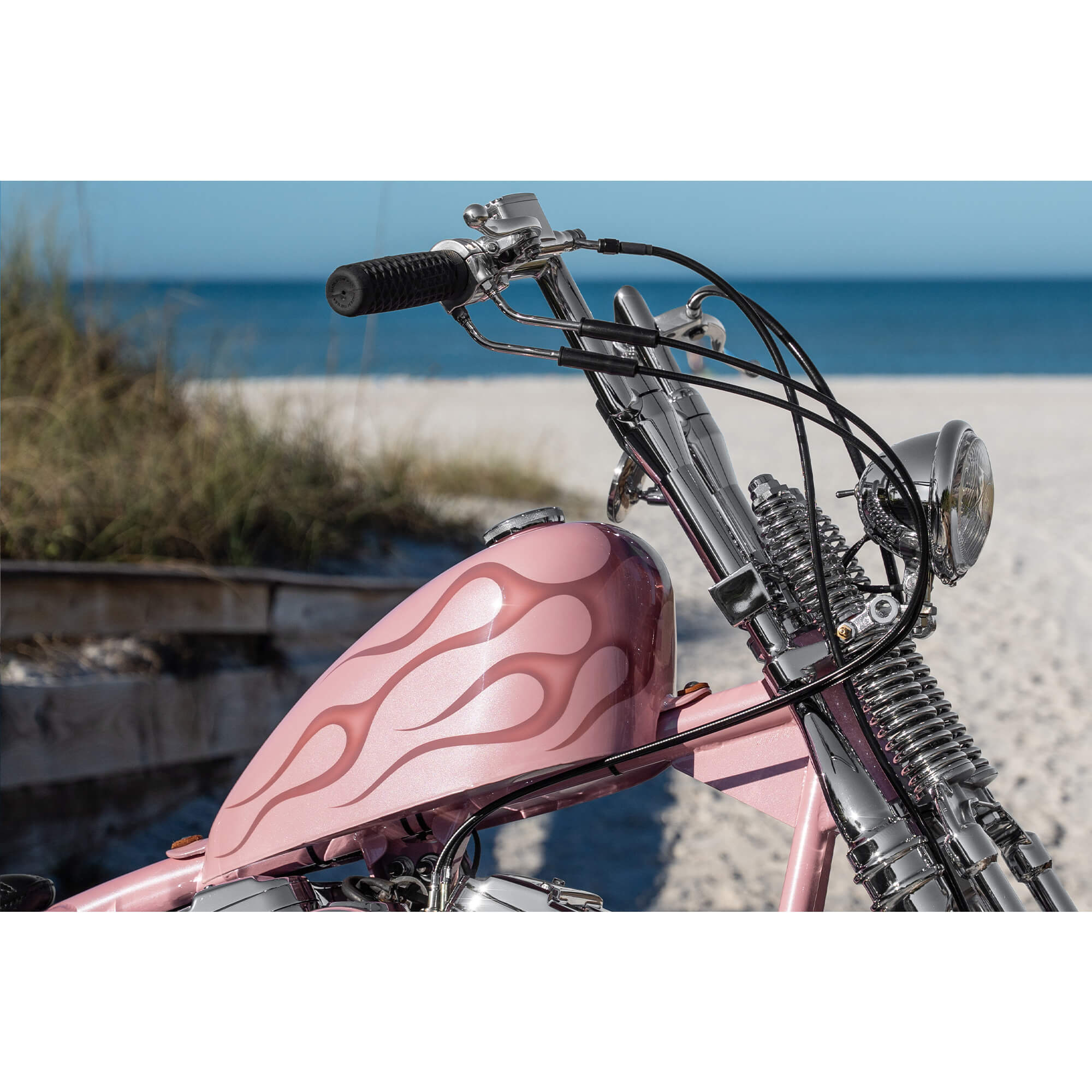 6 inch Chrome Tapered Handlebar Riser Set - Image 6