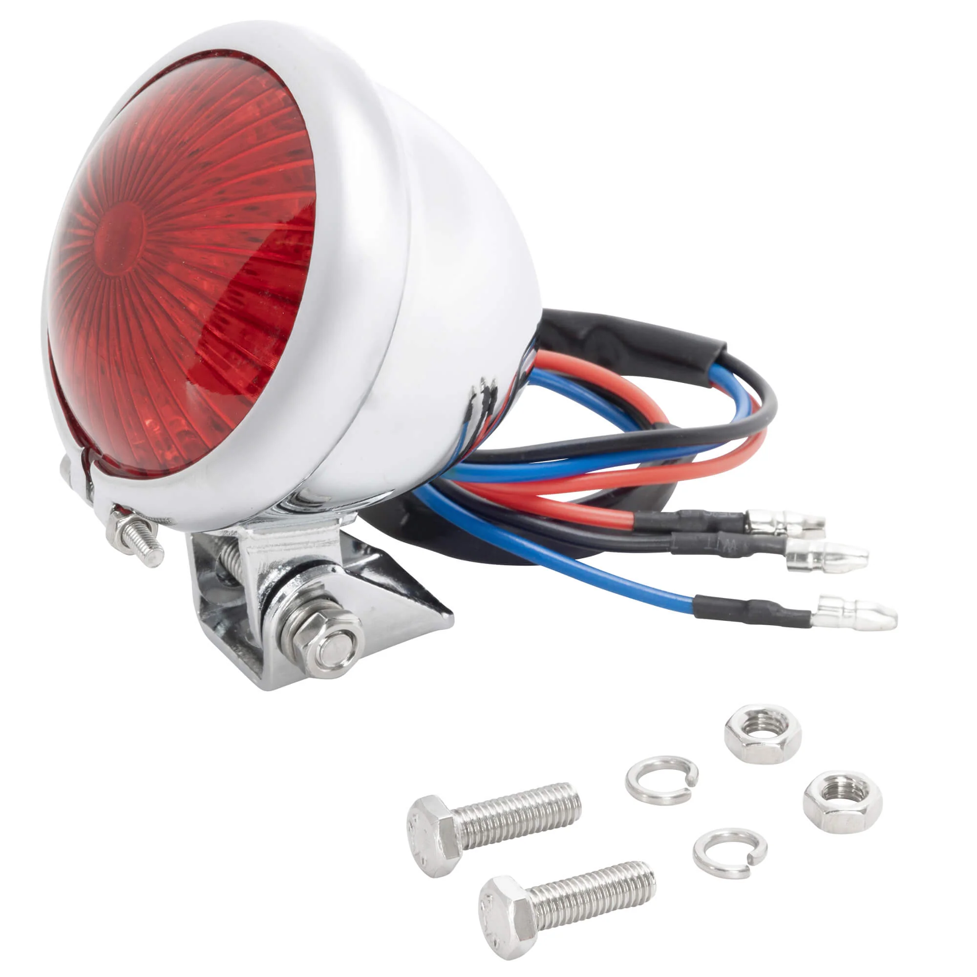 Bates Style LED Tail Light - Chrome - Image 3