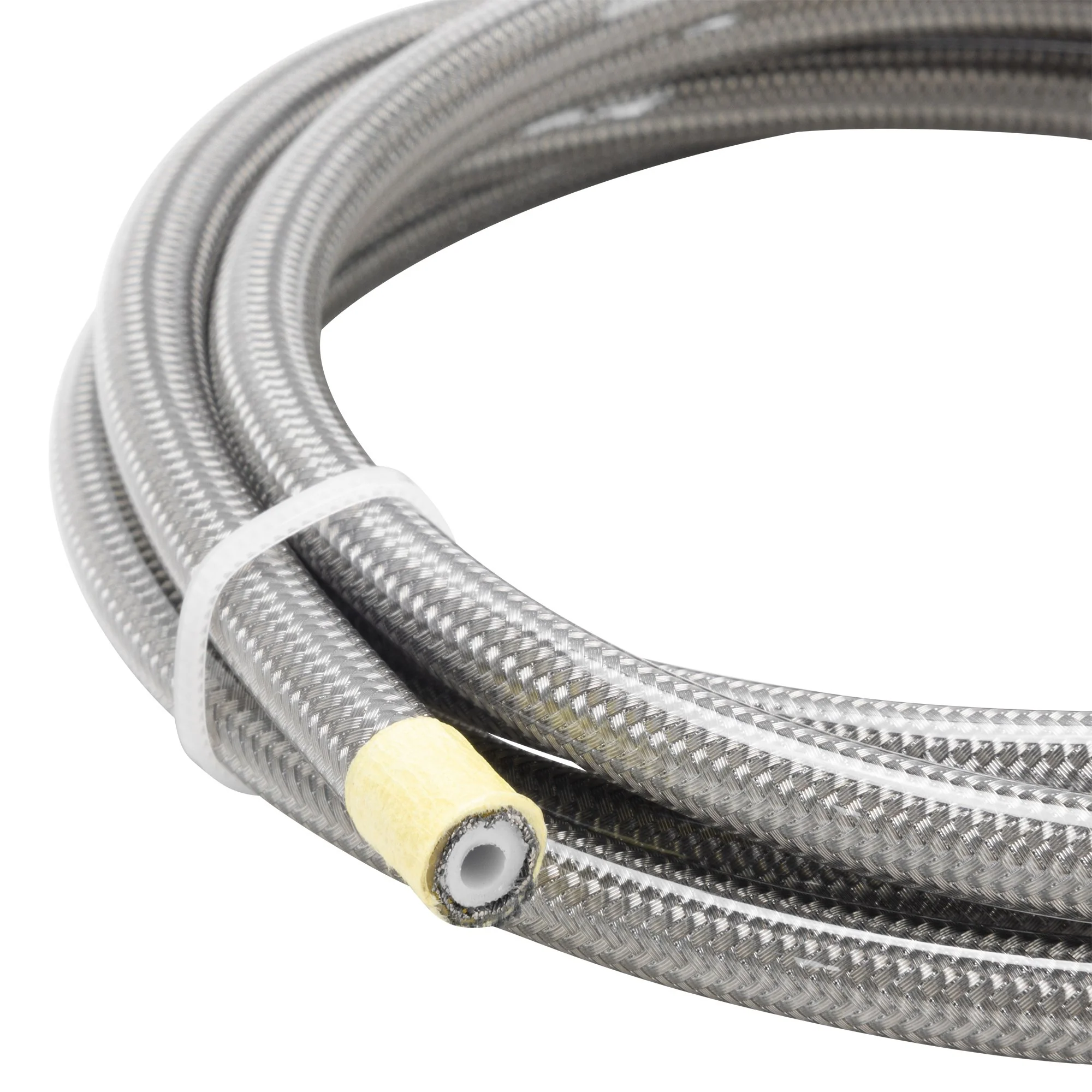 Braided Stainless Cut-To-Length Compression Brake Line - 6' - Clear Coating - Image 4