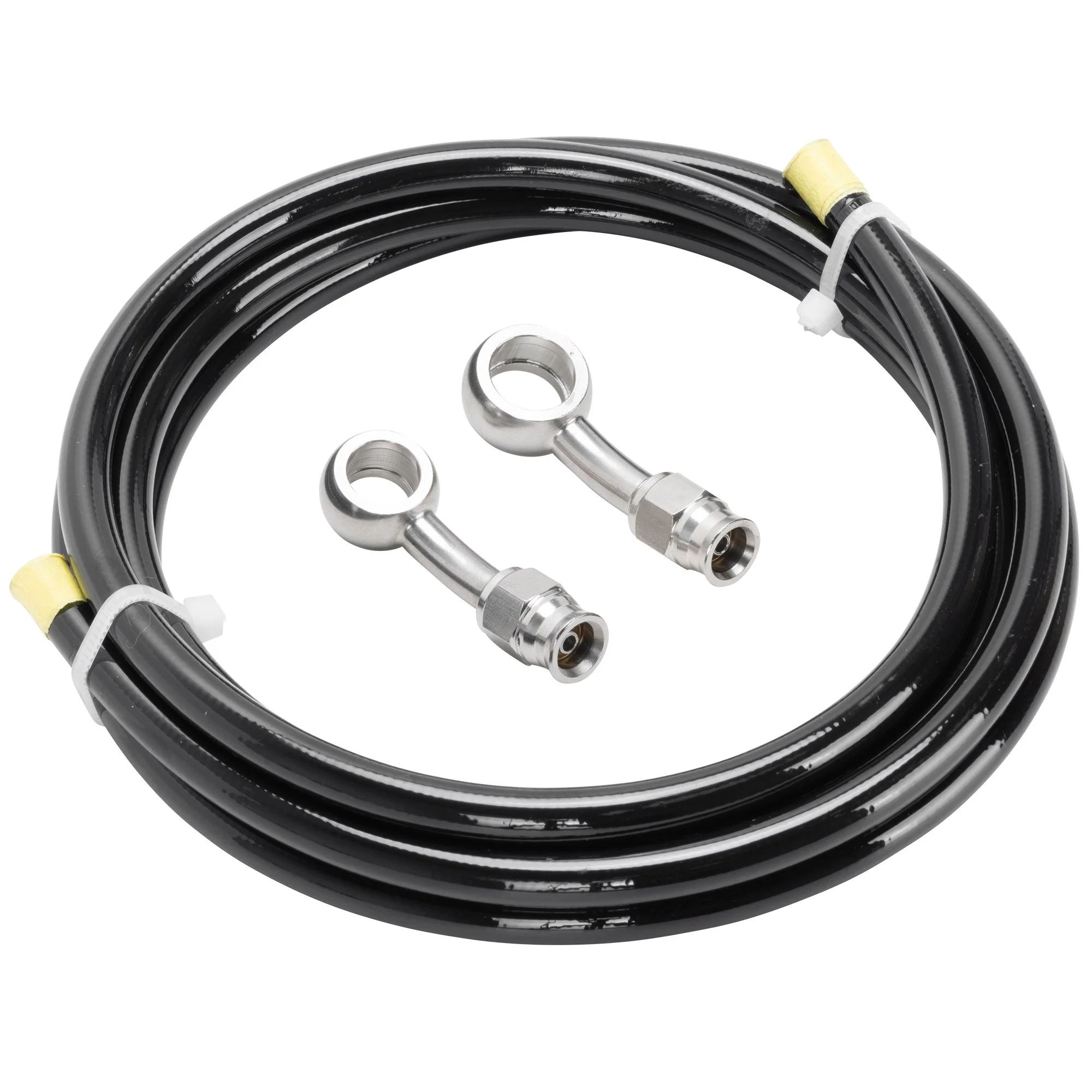 Braided Stainless Cut-To-Length Compression Brake Line Kit - Black - Image 2