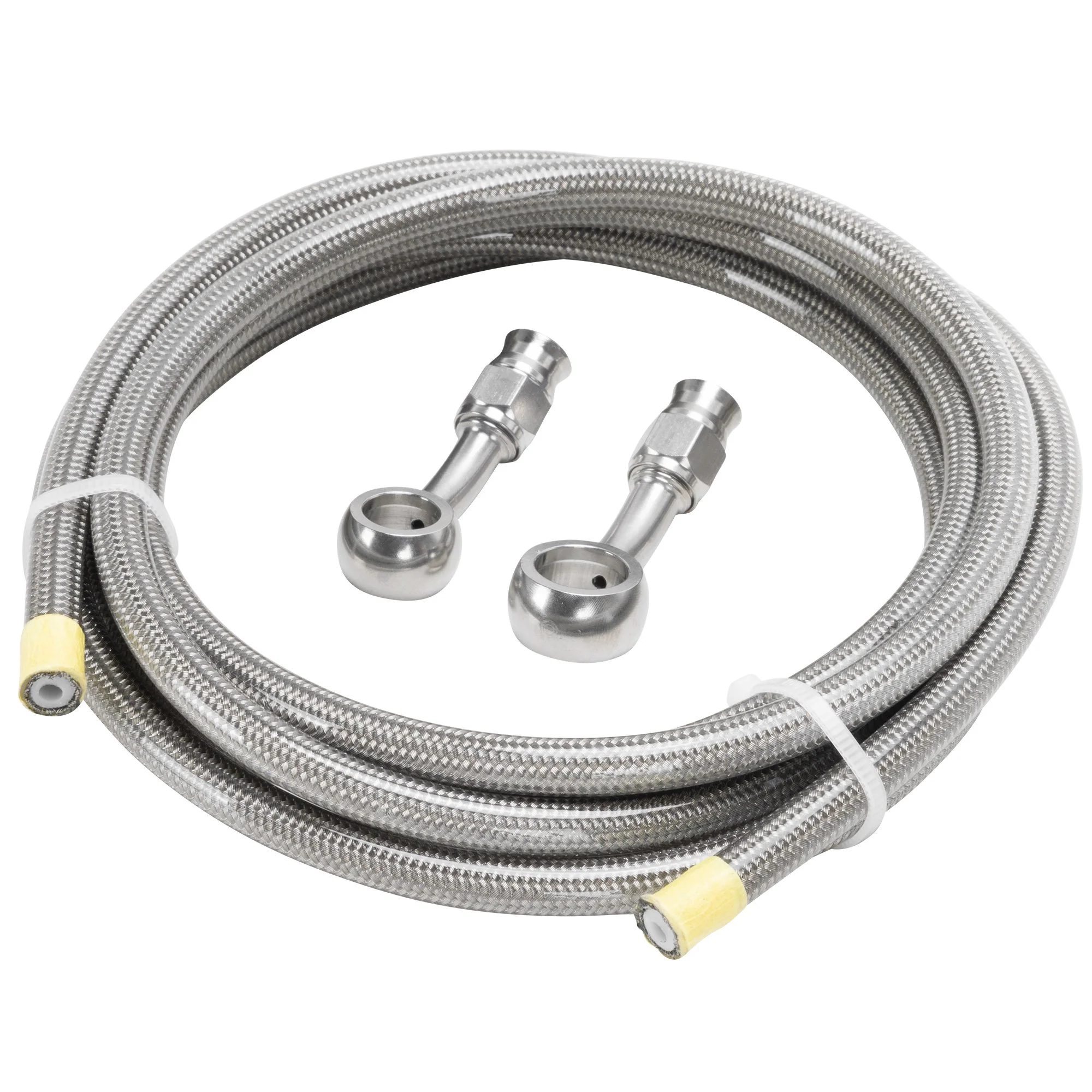 Braided Stainless Cut-To-Length Compression Brake Line Kit - Clear Coating - Image 3