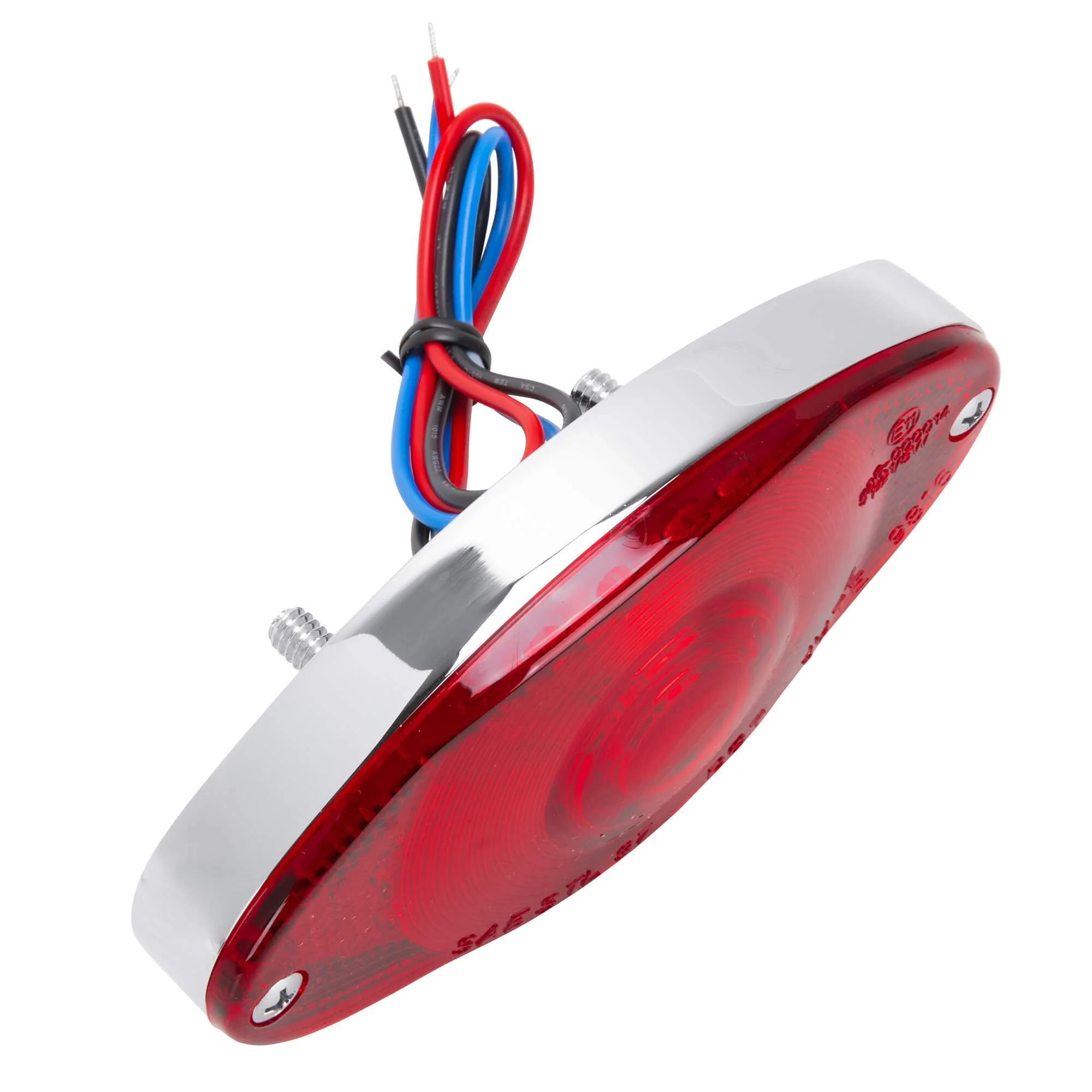 Cat Eye LED Tail Light - Chrome - Image 2