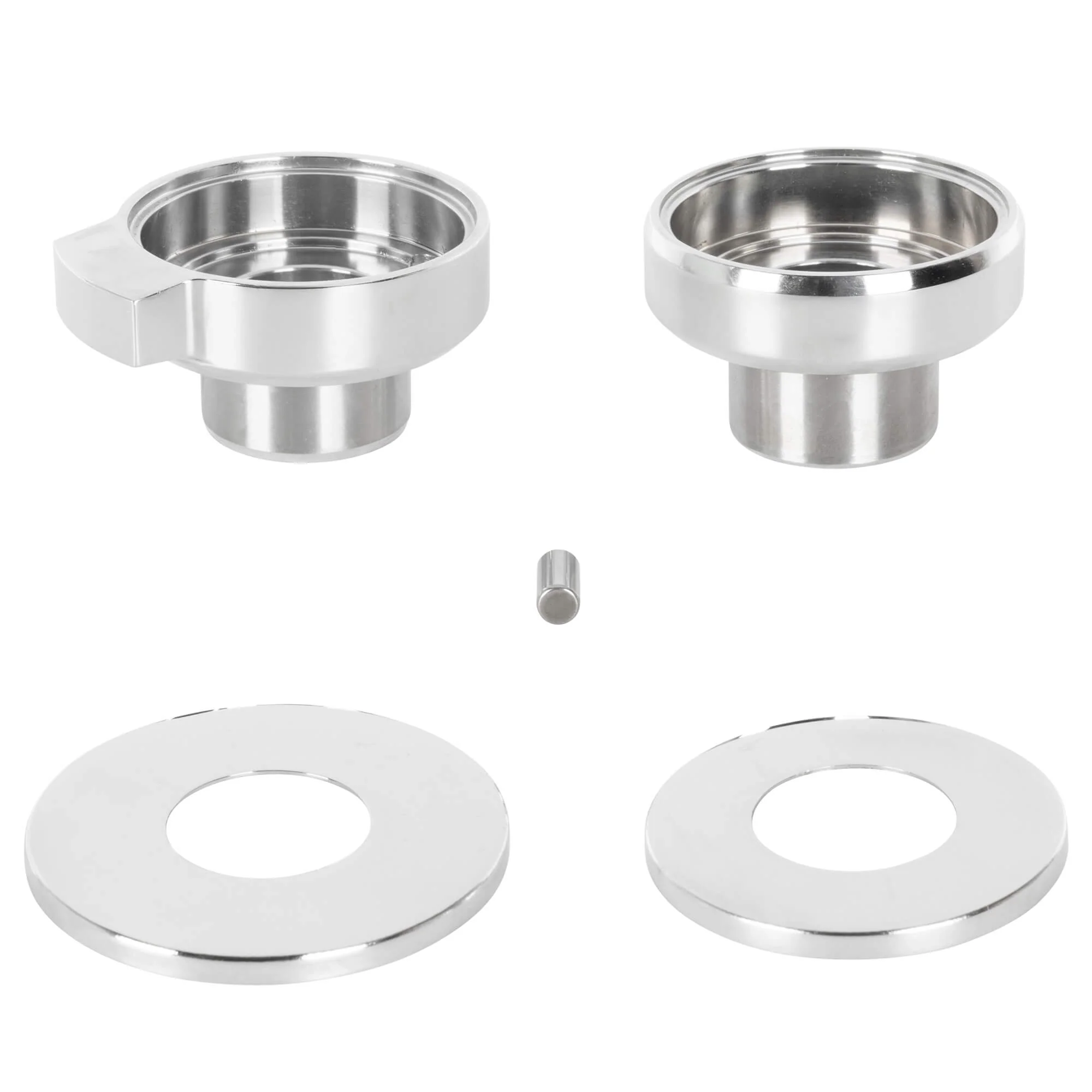 Chrome Fork Neck Cup Kit with Fork Stops for 1949-1987 Harley-Davidson Big Twins - Image 5