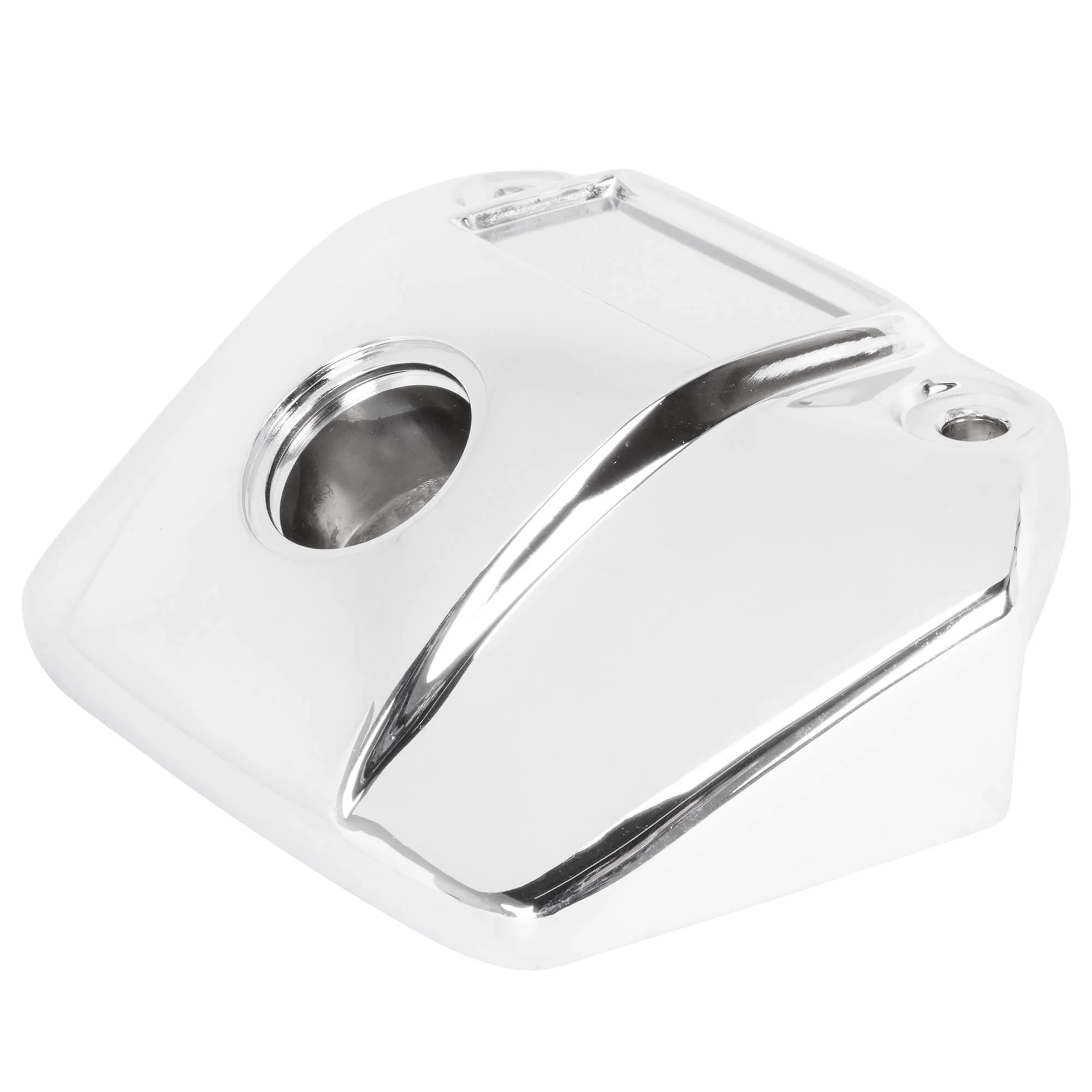 Chrome Headlight Eyebrow Visor for Harley Sportster FX FX FXR - No Indicator Light Mounting Holes - Image 3