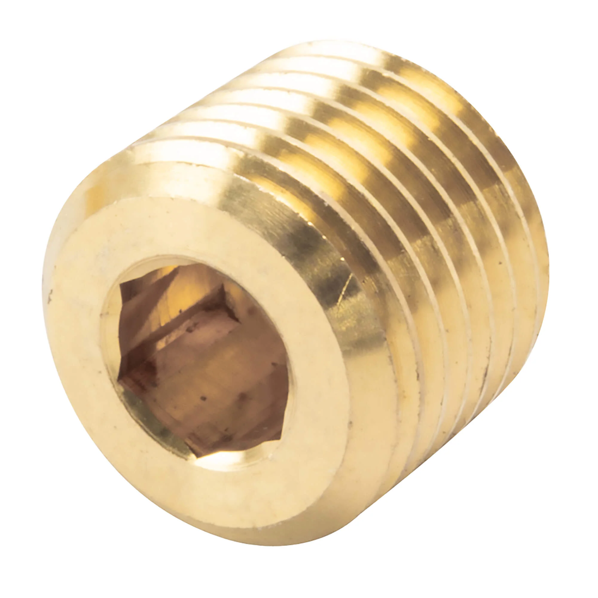 Countersunk Allen Pipe Plug 1/4 inch NPT - Brass - Image 2