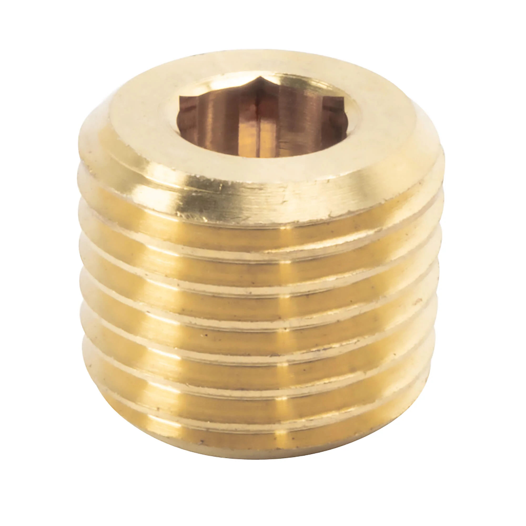 Countersunk Allen Pipe Plug 1/4 inch NPT - Brass - Image 3