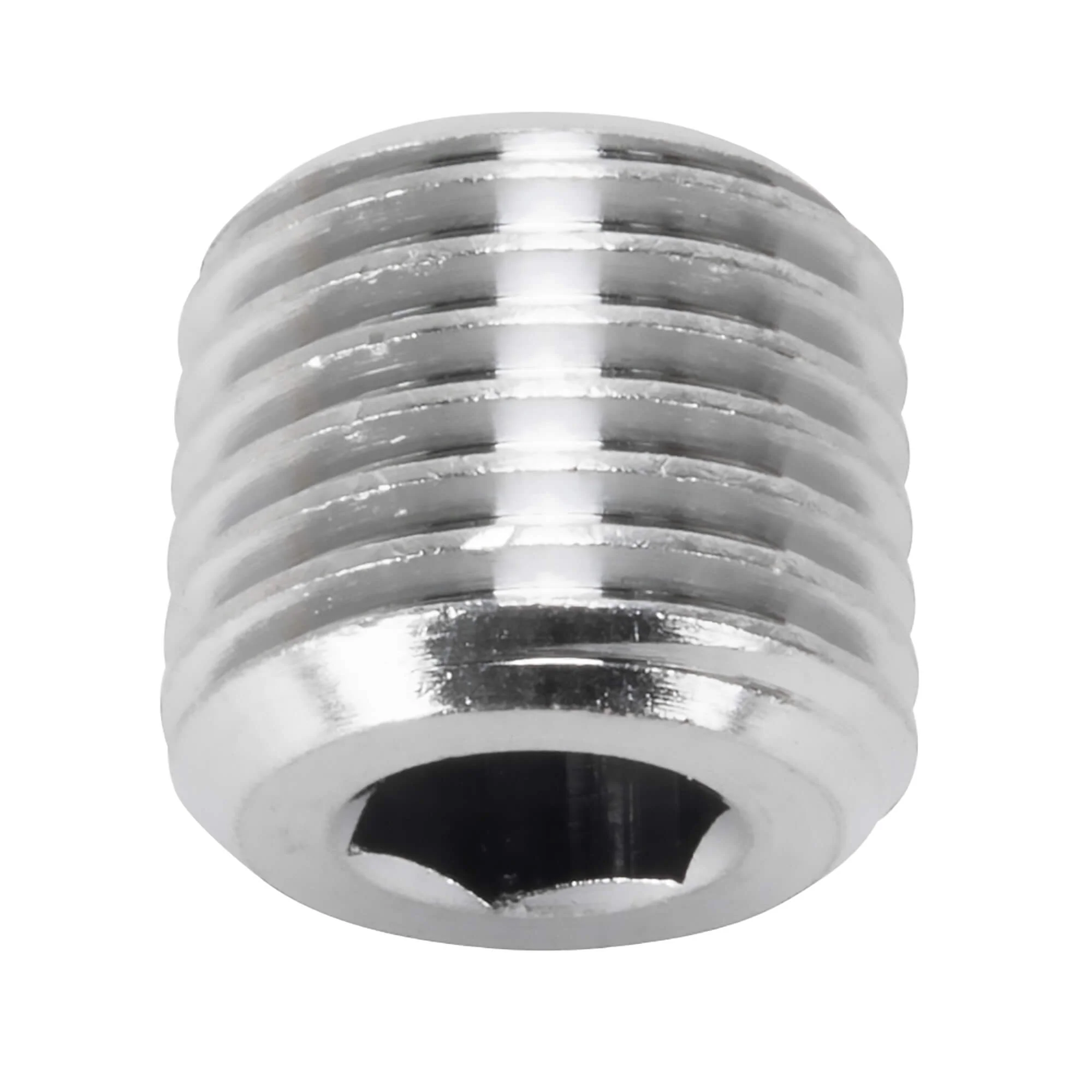 Countersunk Allen Pipe Plug 1/4 inch NPT - Chrome