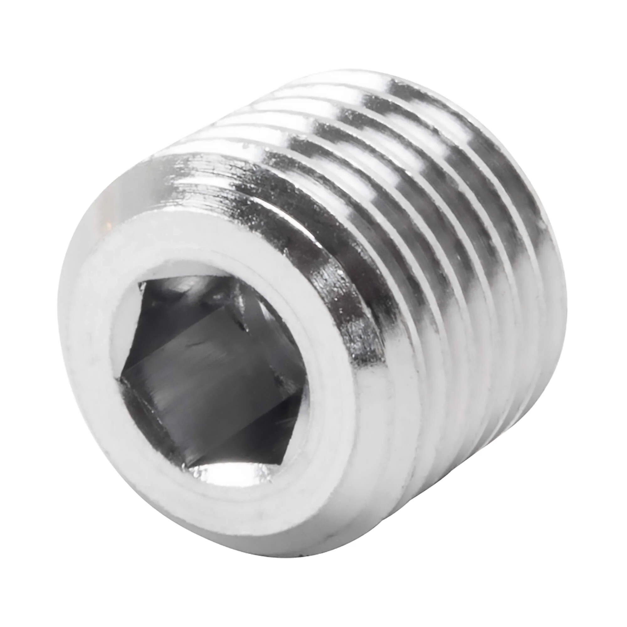 Countersunk Allen Pipe Plug 1/4 inch NPT - Chrome - Image 2