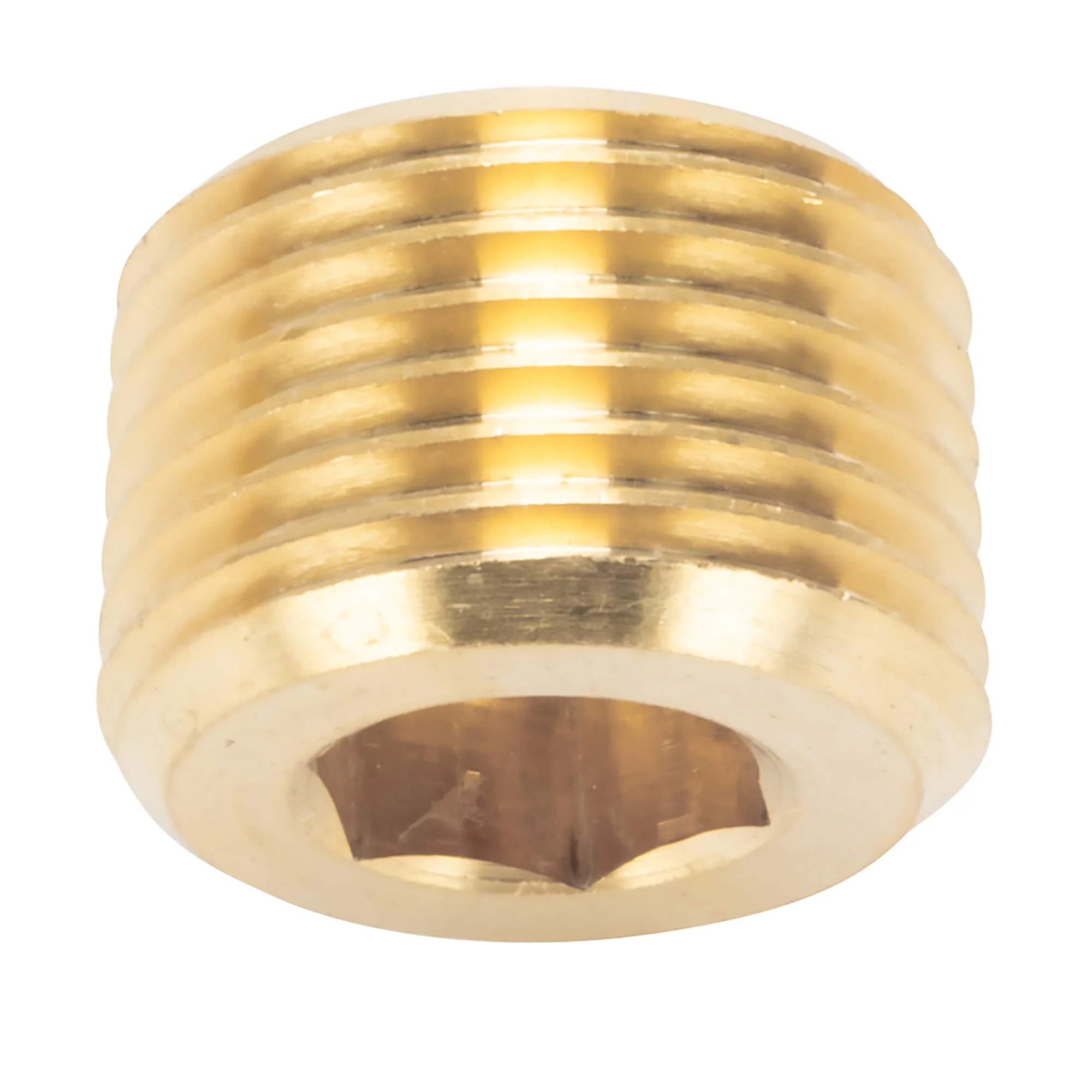 Countersunk Allen Pipe Plug 3/8 inch NPT - Brass