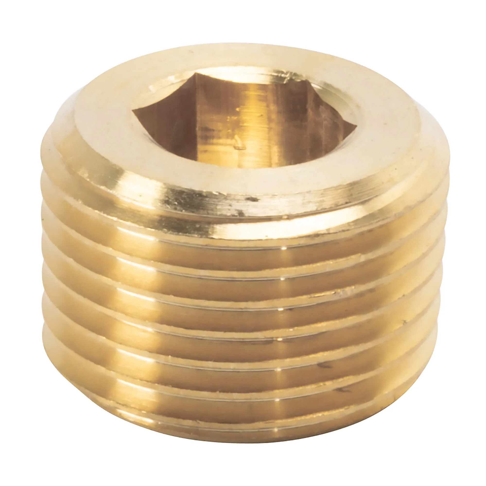 Countersunk Allen Pipe Plug 3/8 inch NPT - Brass - Image 3