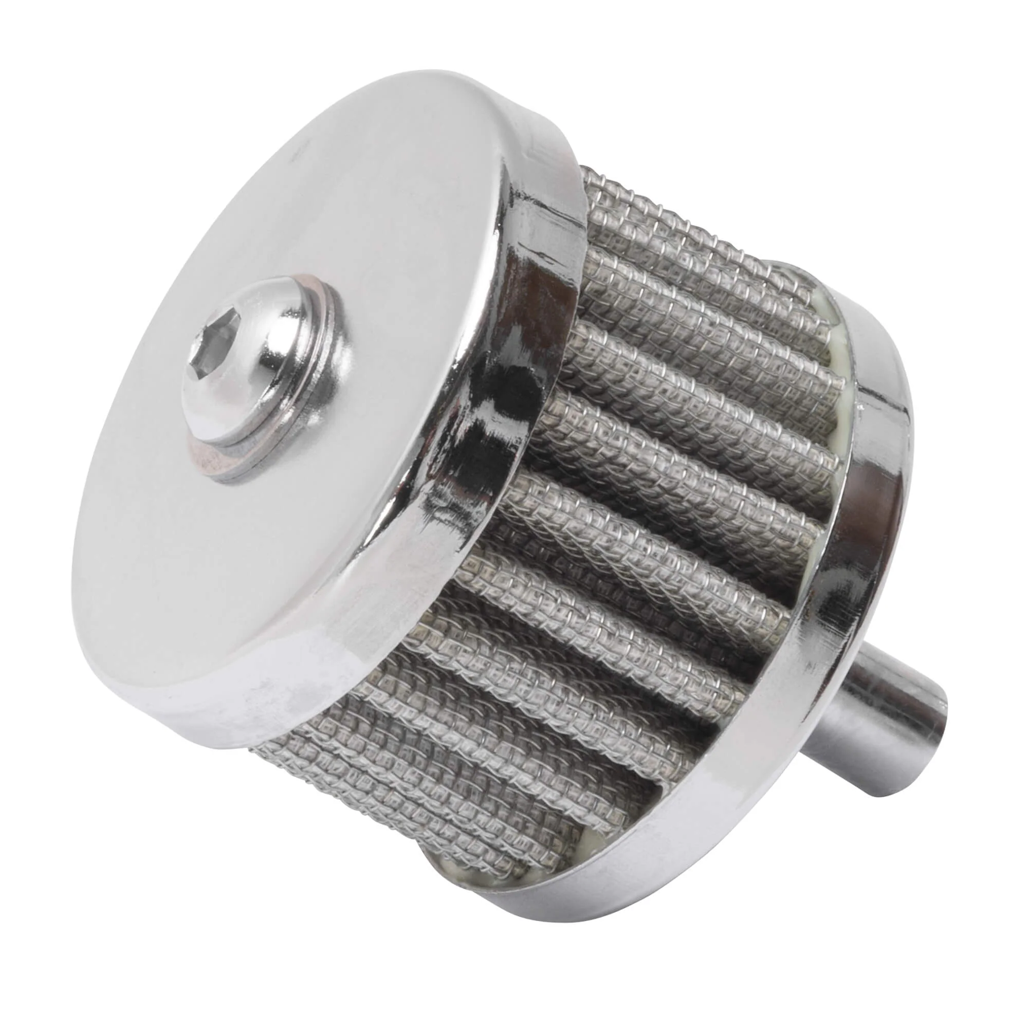 Crankcase Breather Filter - Chrome - 3/8" Hose - Image 3